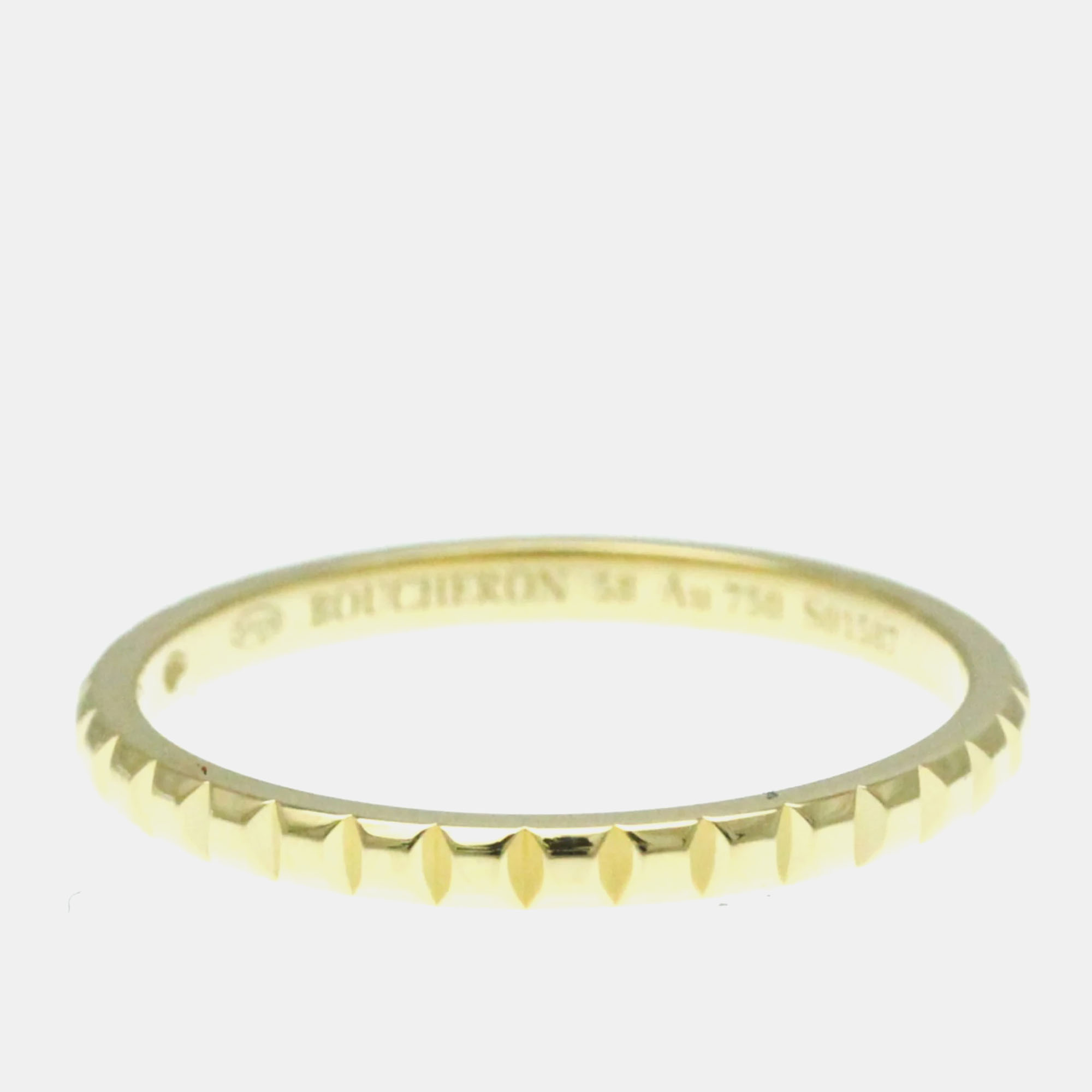 Boucheron 18K Yellow Gold Quatre Band Ring EU 58