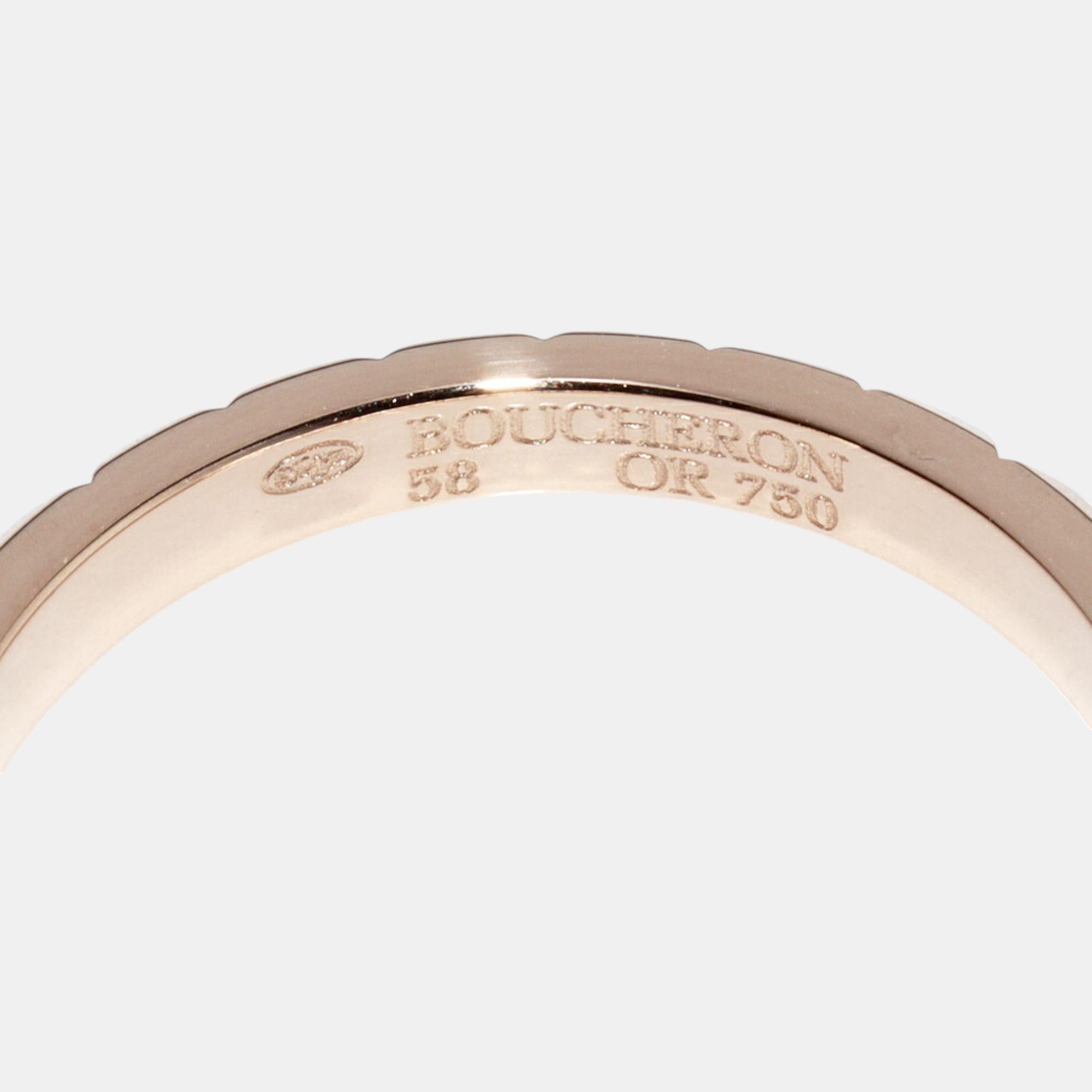 Boucheron 18K Rose Gold Quatre Clou De Paris Ring EU 58