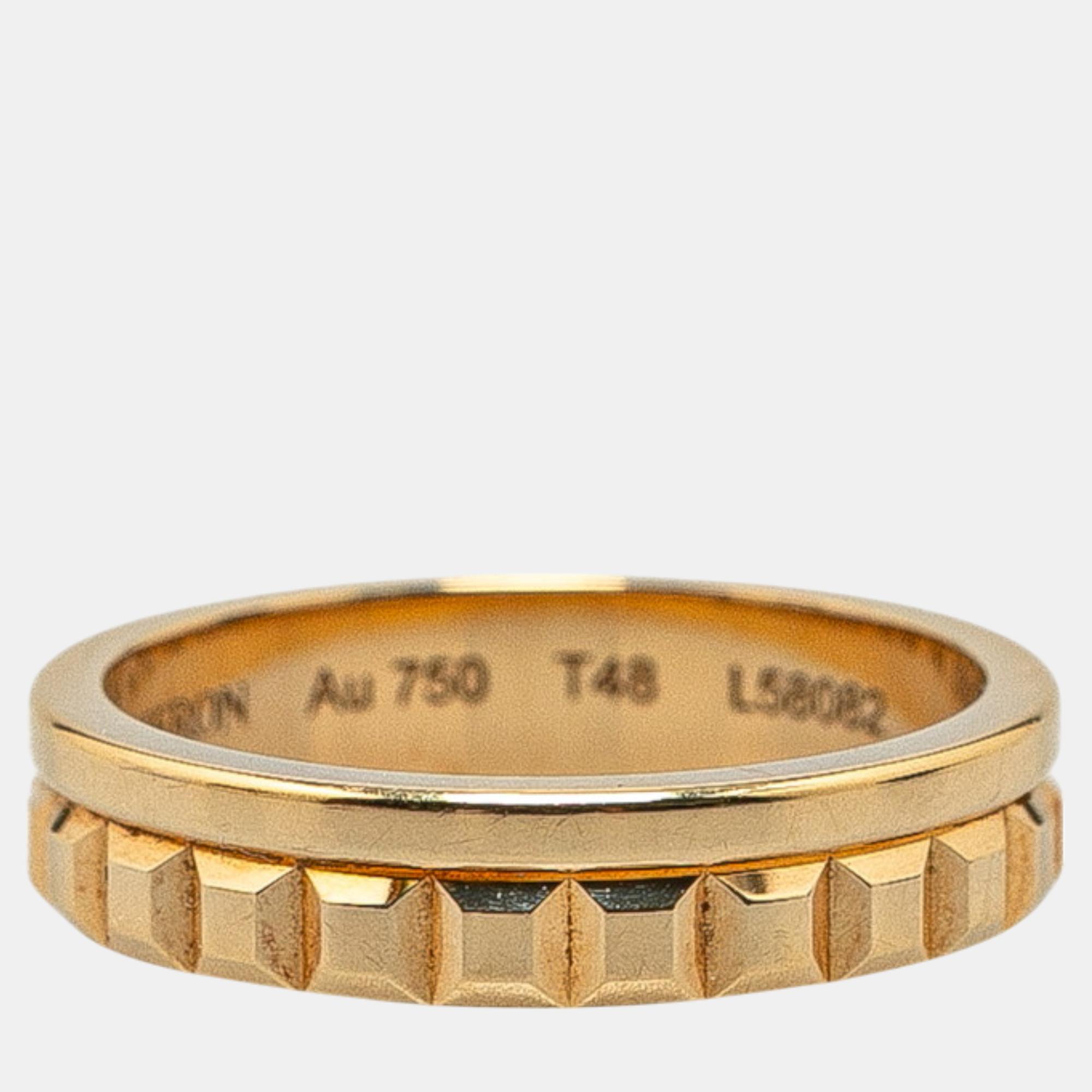 Boucheron 18K Yellow Gold Quatre Radiant Ring Size Japan 8 EU 48