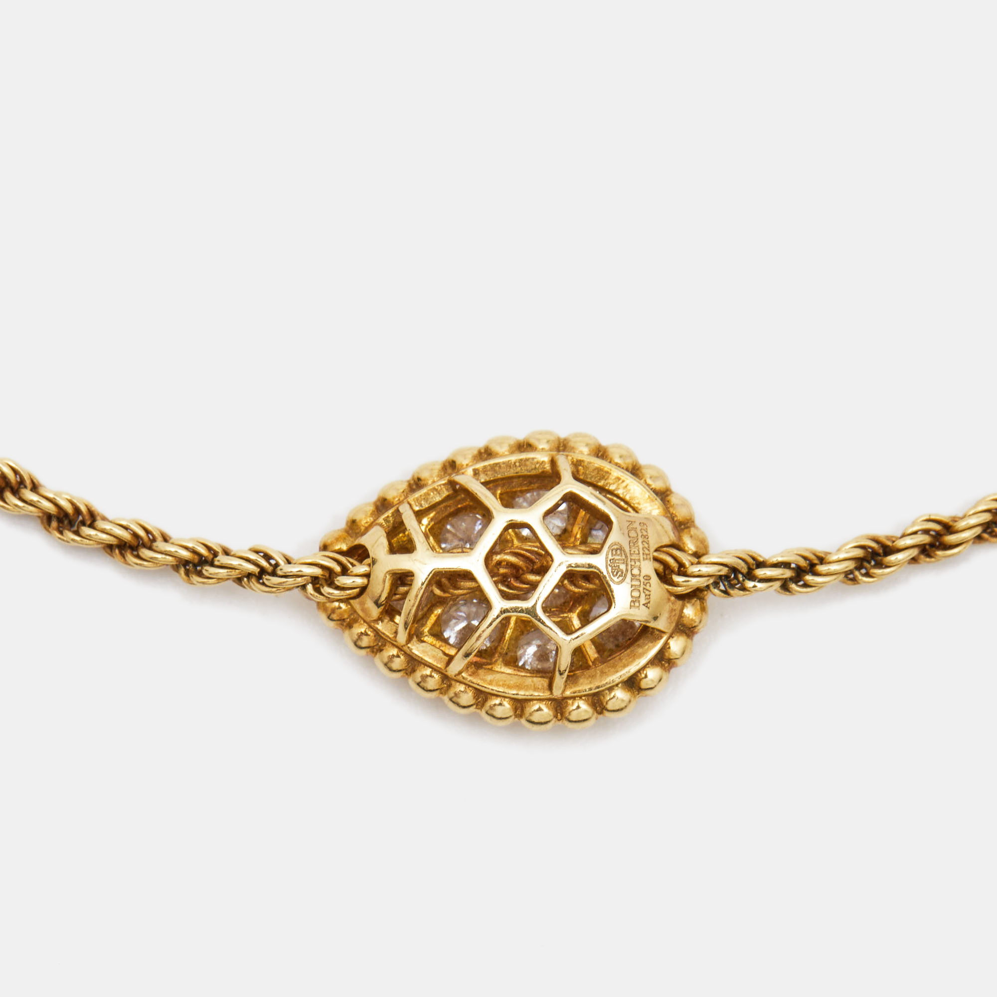 Boucheron Serpent Boheme Diamonds 18k Yellow Gold S Motif Bracelet