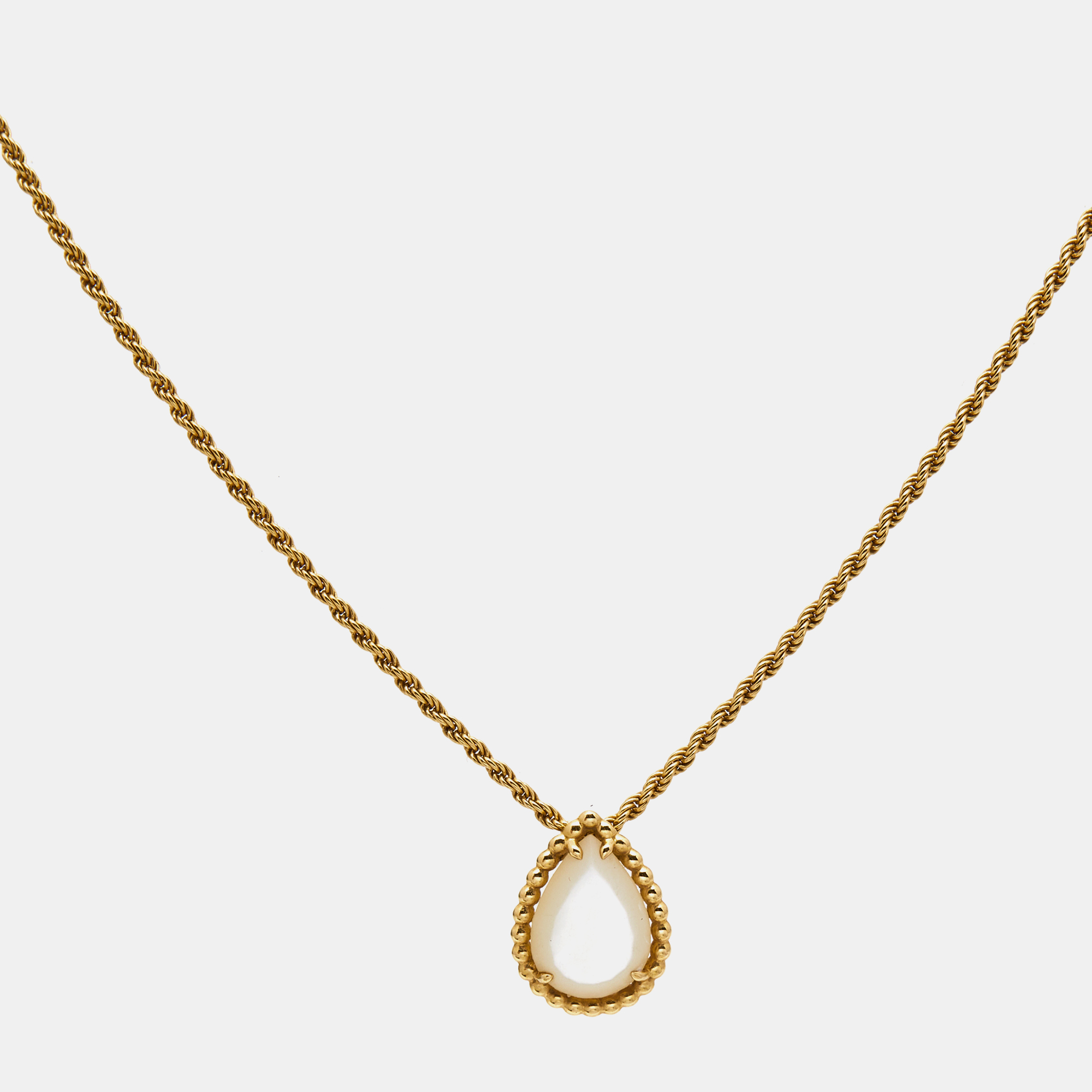 Boucheron Serpent Boheme Mother Of Pearl 18k Yellow Gold S Motif Necklace