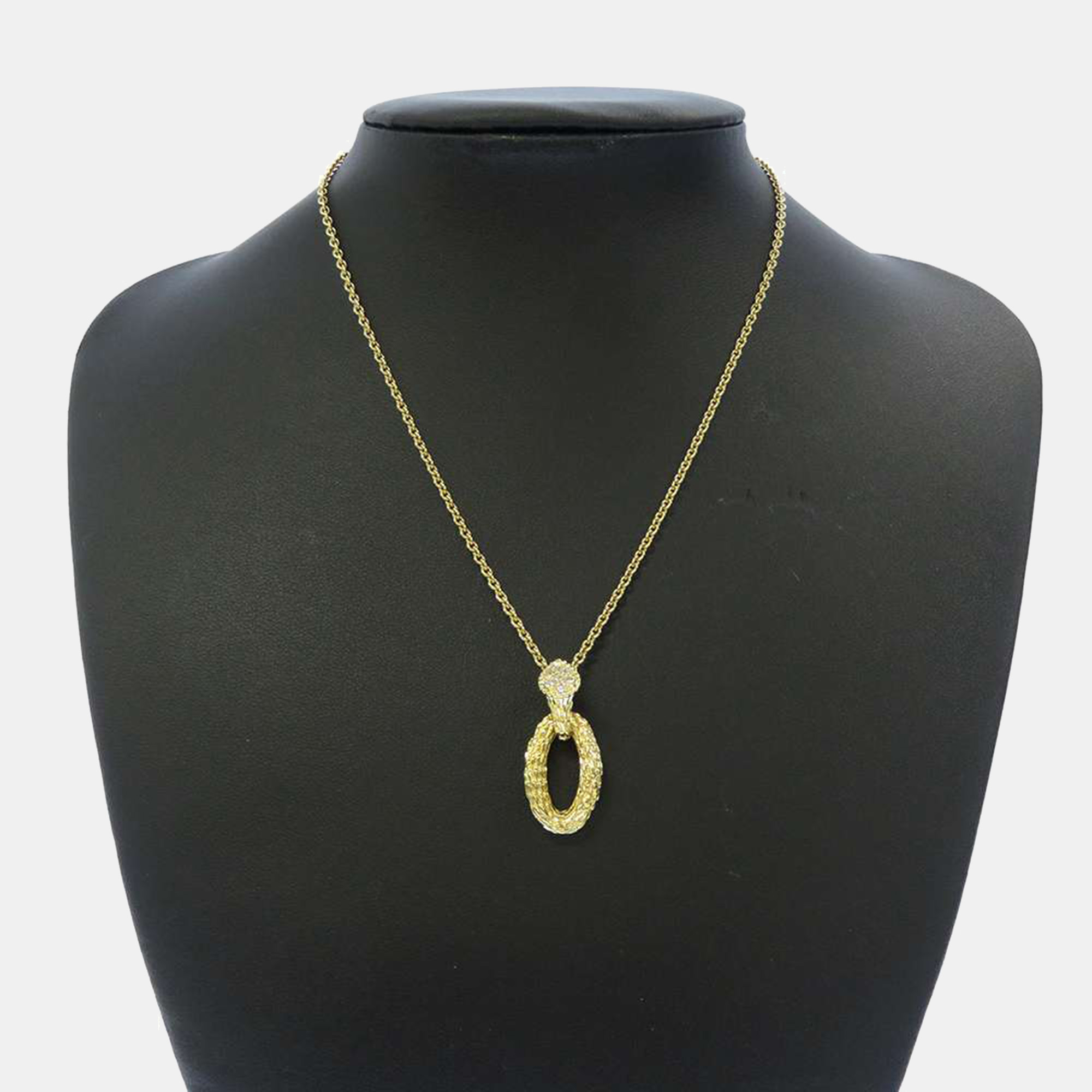 Boucheron 18K Yellow Gold Diamond Serpent Boheme Necklace