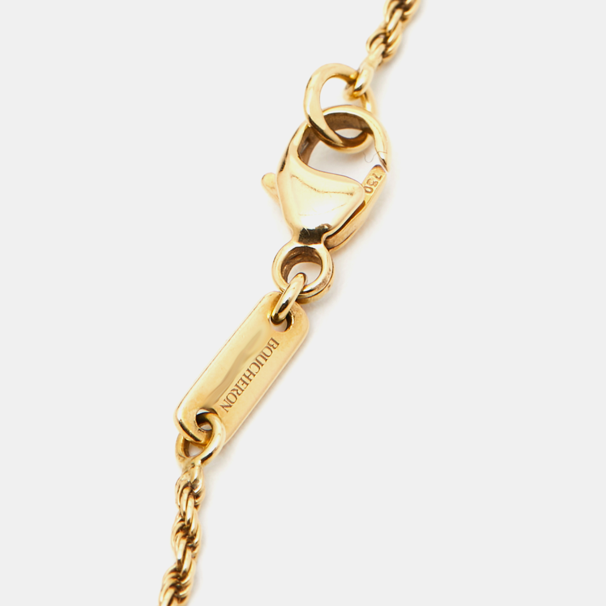 Boucheron Serpent Boheme Mother Of Pearl Diamond 18k Yellow Gold XS Motif Bracelet