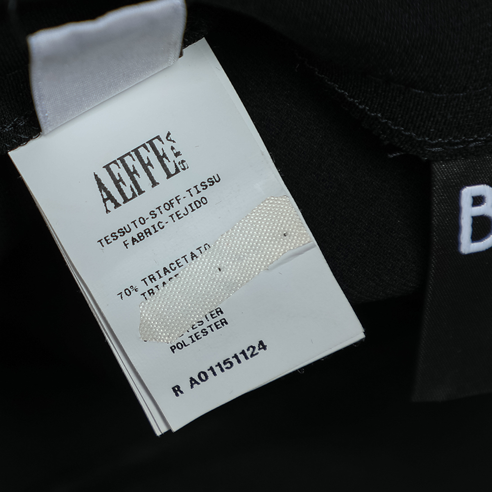 Boutique Moschino Black Crepe Maxi Skirt M