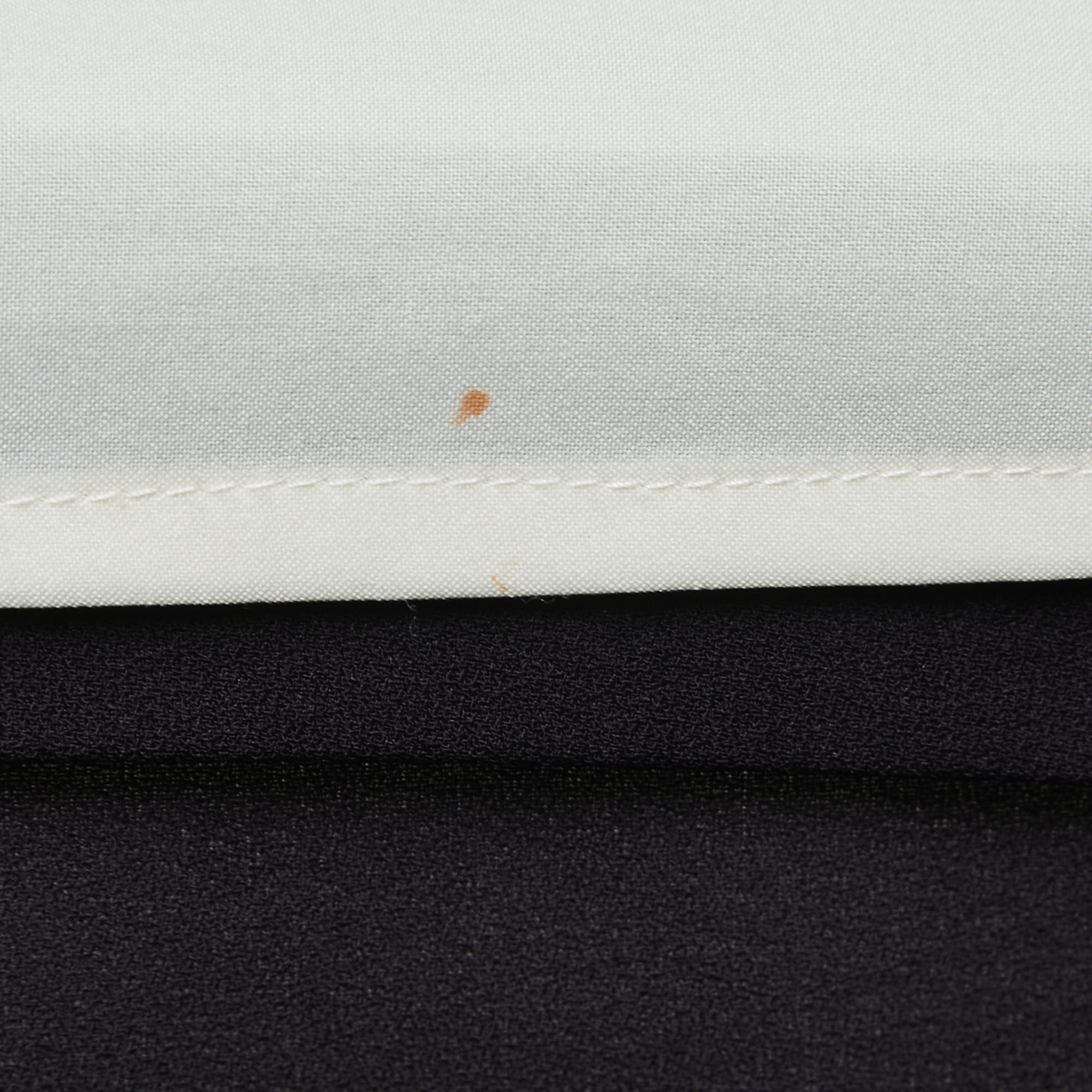 Boutique Moschino Cream/Black Logo Print Crepe Sleeveless Mini Dress S