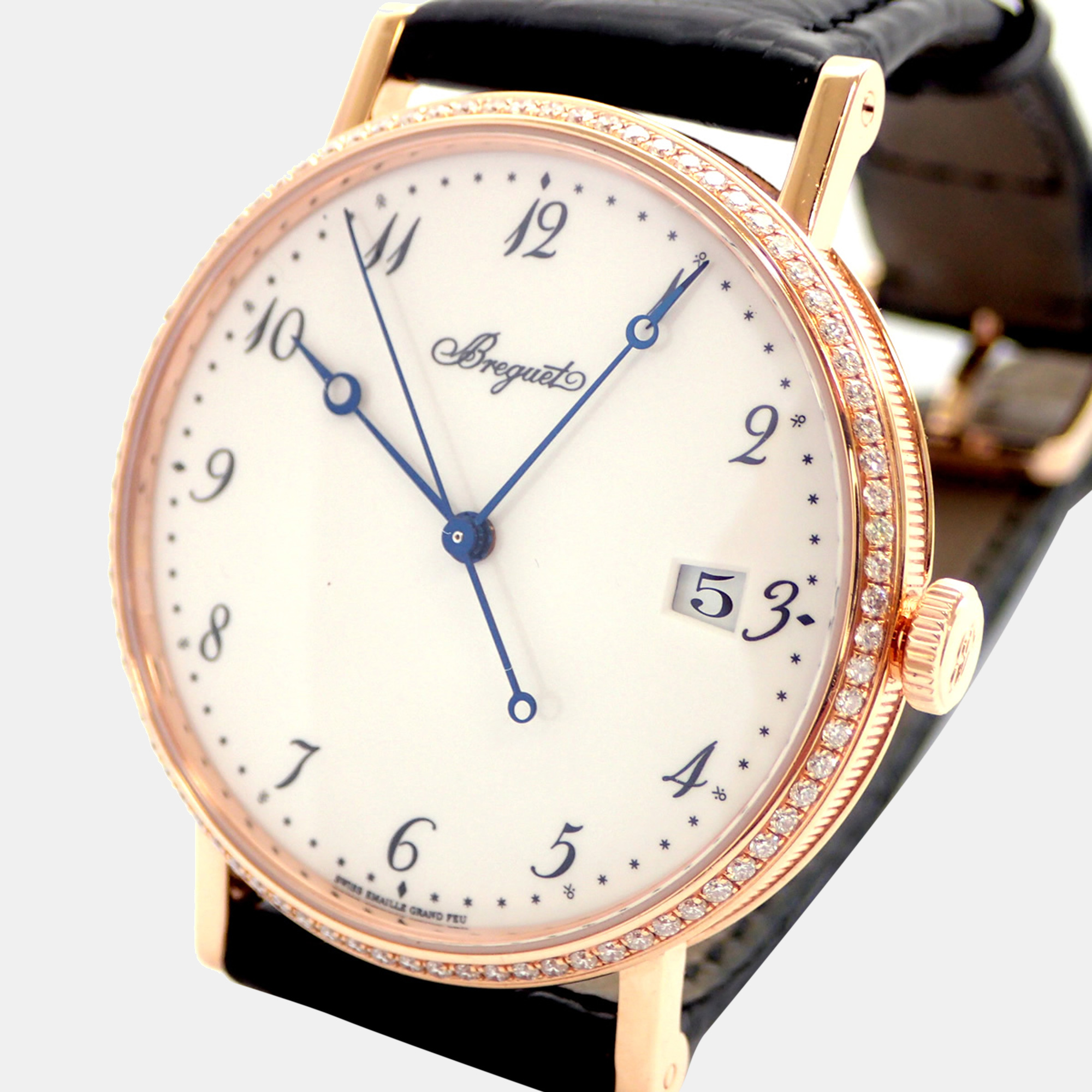 Breguet white 18k rose gold classic sirision ref.5178br/29/9v6 watch 38 mm