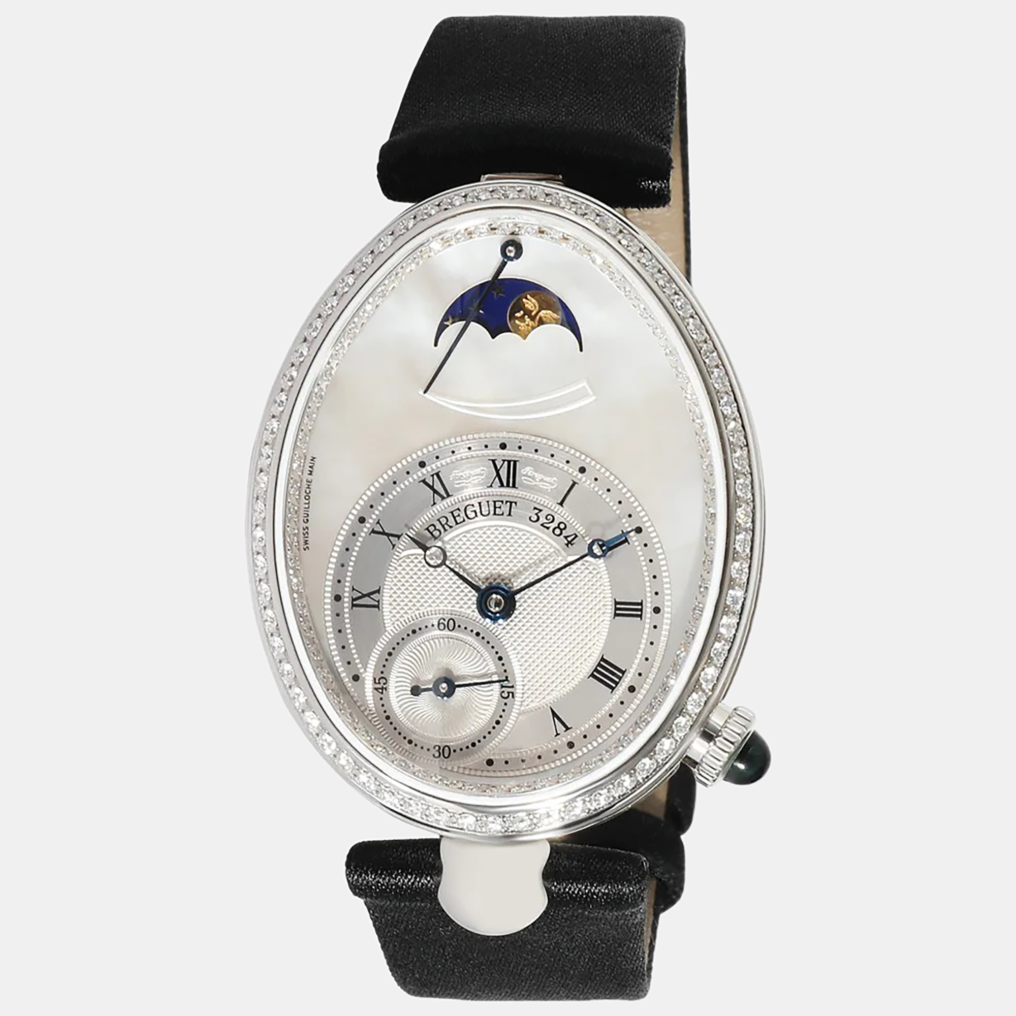 Breguet White MOP 18K White Gold Queen Of Naples 8908BB/52/864D00D Automatic Women's Wristwatch 29 Mm