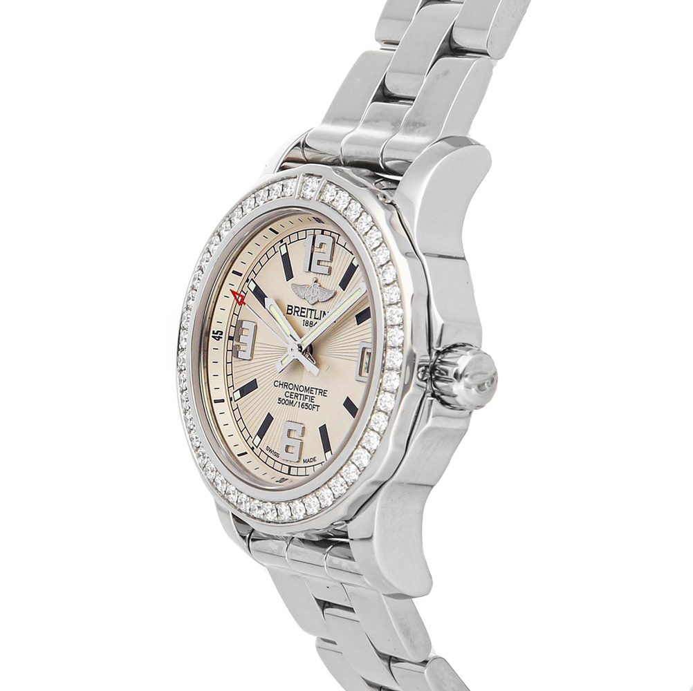 Breitling Silver Diamonds Stainless Steel Colt Lady A7738753/G744 Women's Wristwatch
Breitling Silver Diamonds Stainless Steel Colt Lady A7738753/G744 Women's Wristwatch