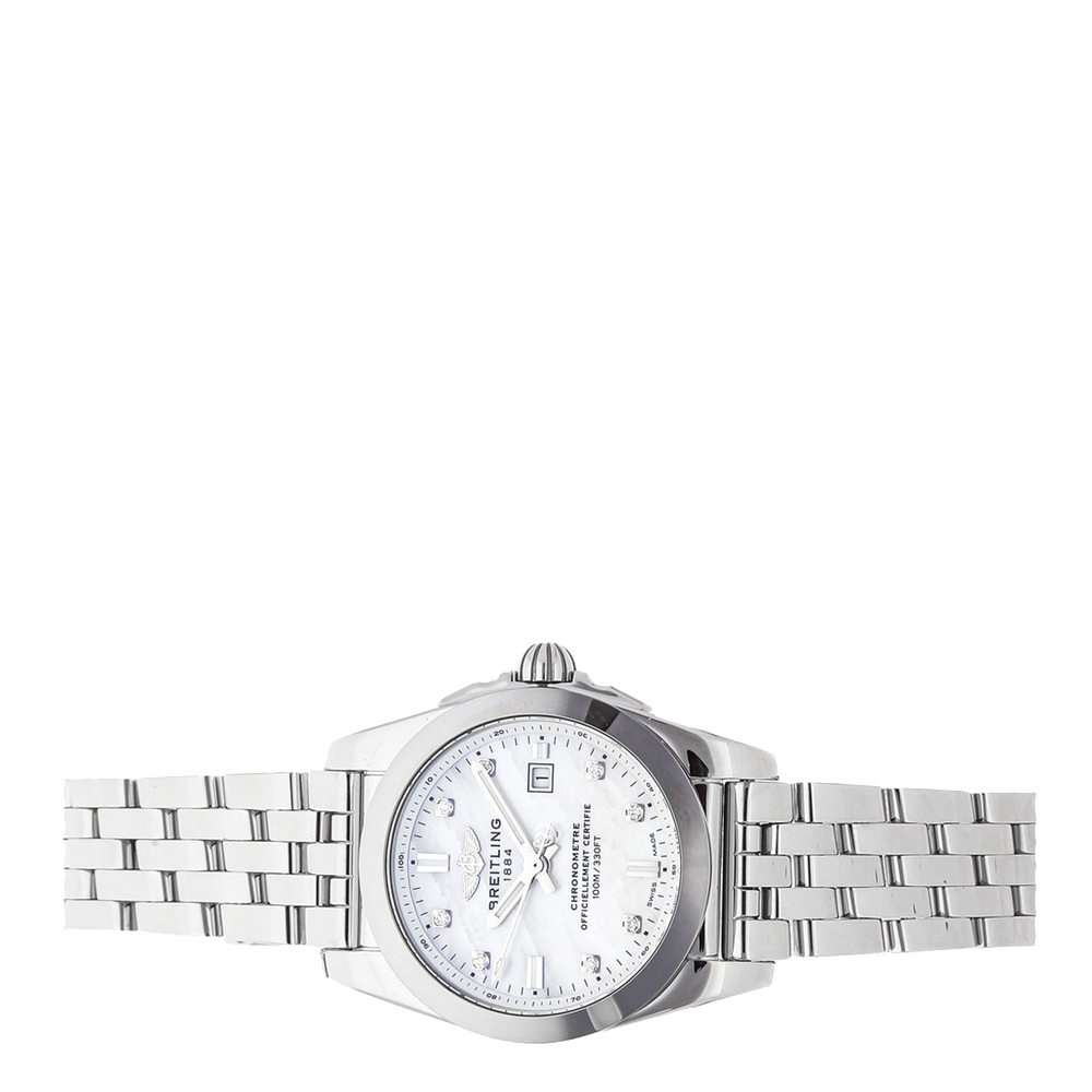 Breitling MOP Diamonds Stainless Steel Galactic W72348121A2A1 Women's Wristwatch, White
Breitling MOP Diamonds Stainless Steel Galactic W72348121A2A1 Women's Wristwatch, White