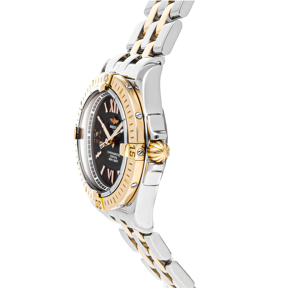 Breitling Black 18K Yellow Gold And Stainless Steel Cockpit C7135612/B904 Women's Wristwatch 31 MM