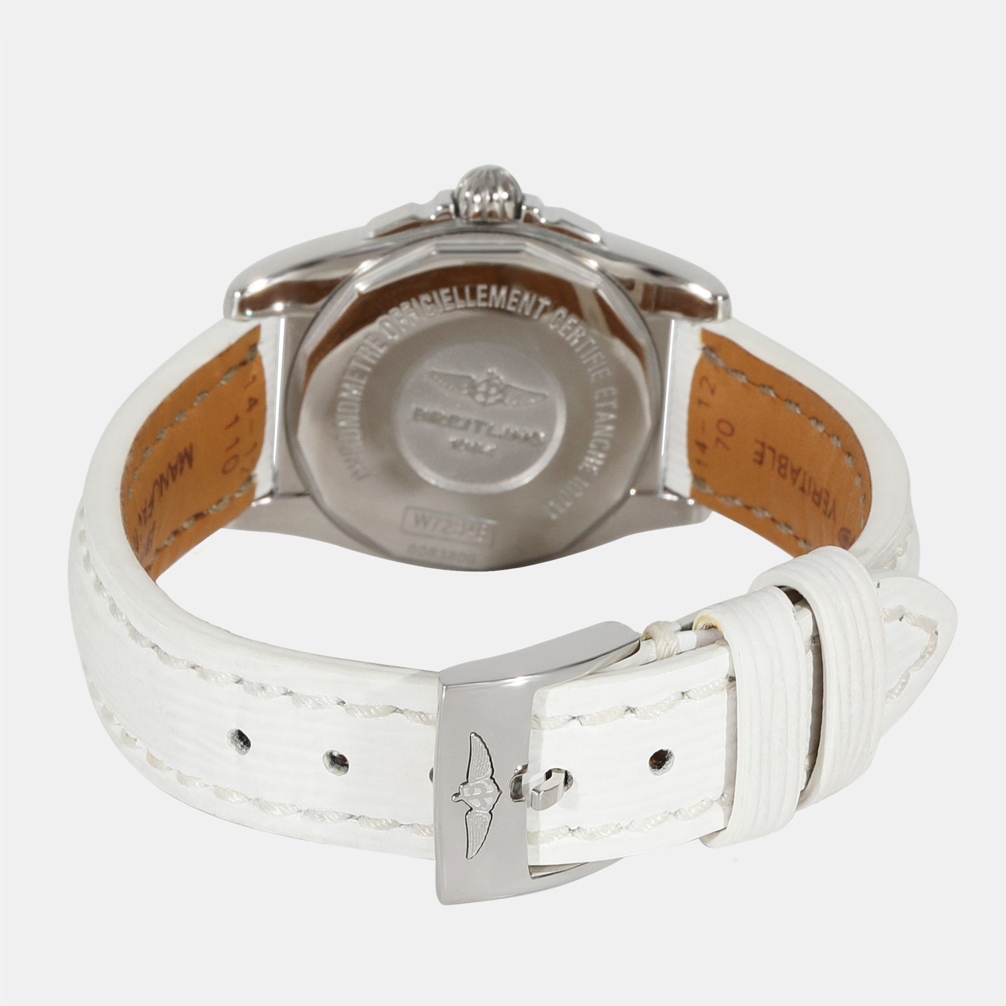 Breitling White Diamonds Stainless Steel Galactic W7234812/A785 Quartz Women's Wristwatch 29 Mm