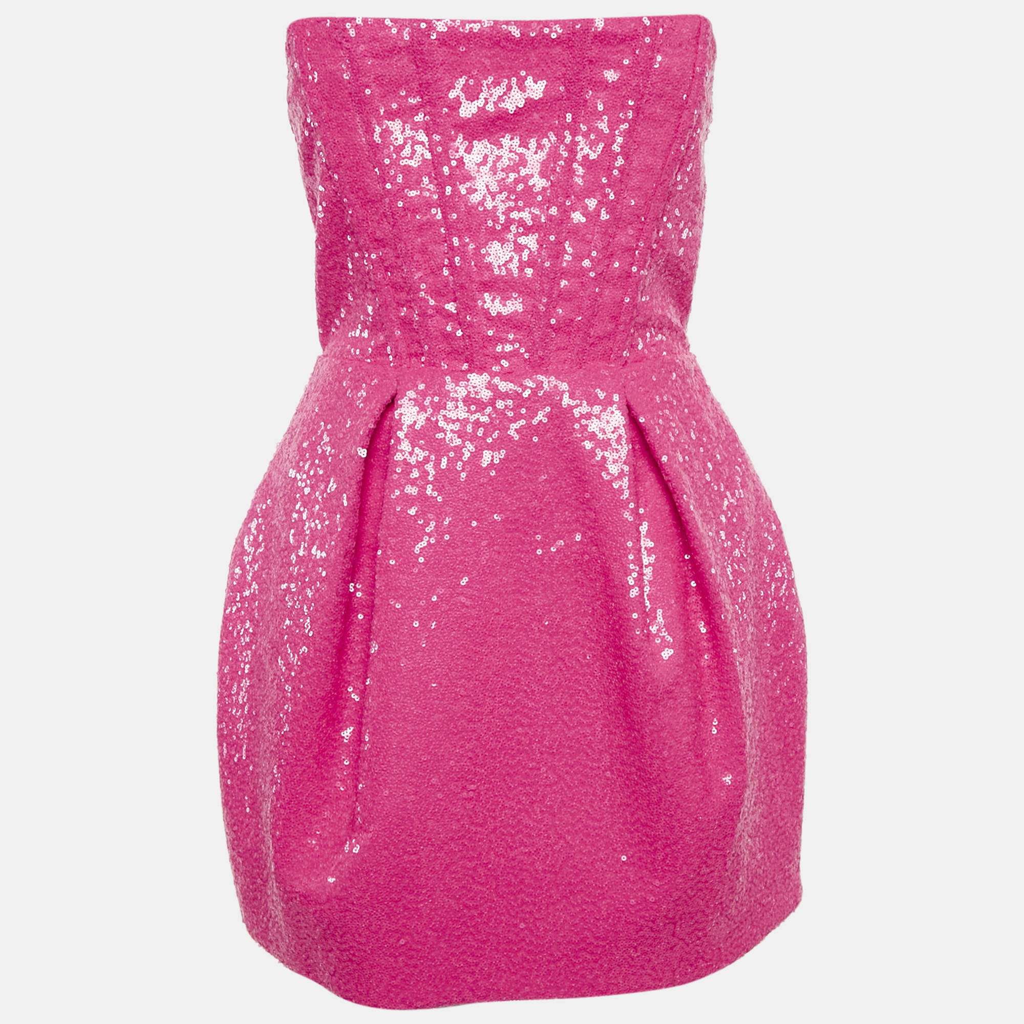 Bronx & Banco Pink Sequin Strapless Corset Maraya Mini Dress S
Bronx & Banco Pink Sequin Strapless Corset Maraya Mini Dress S
