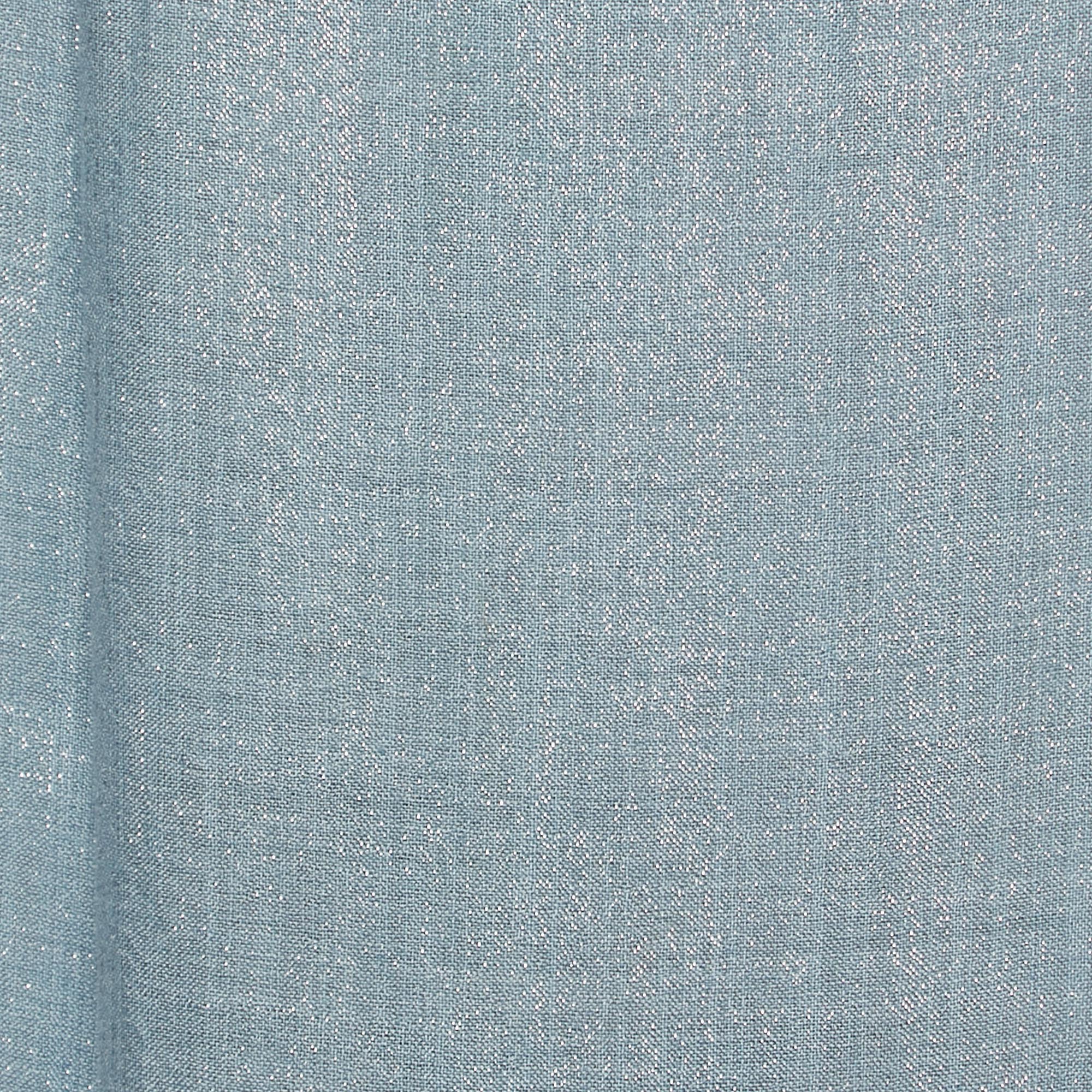 Brunello Cucinelli Blue Lurex Detail Cashmere Blend Scarf