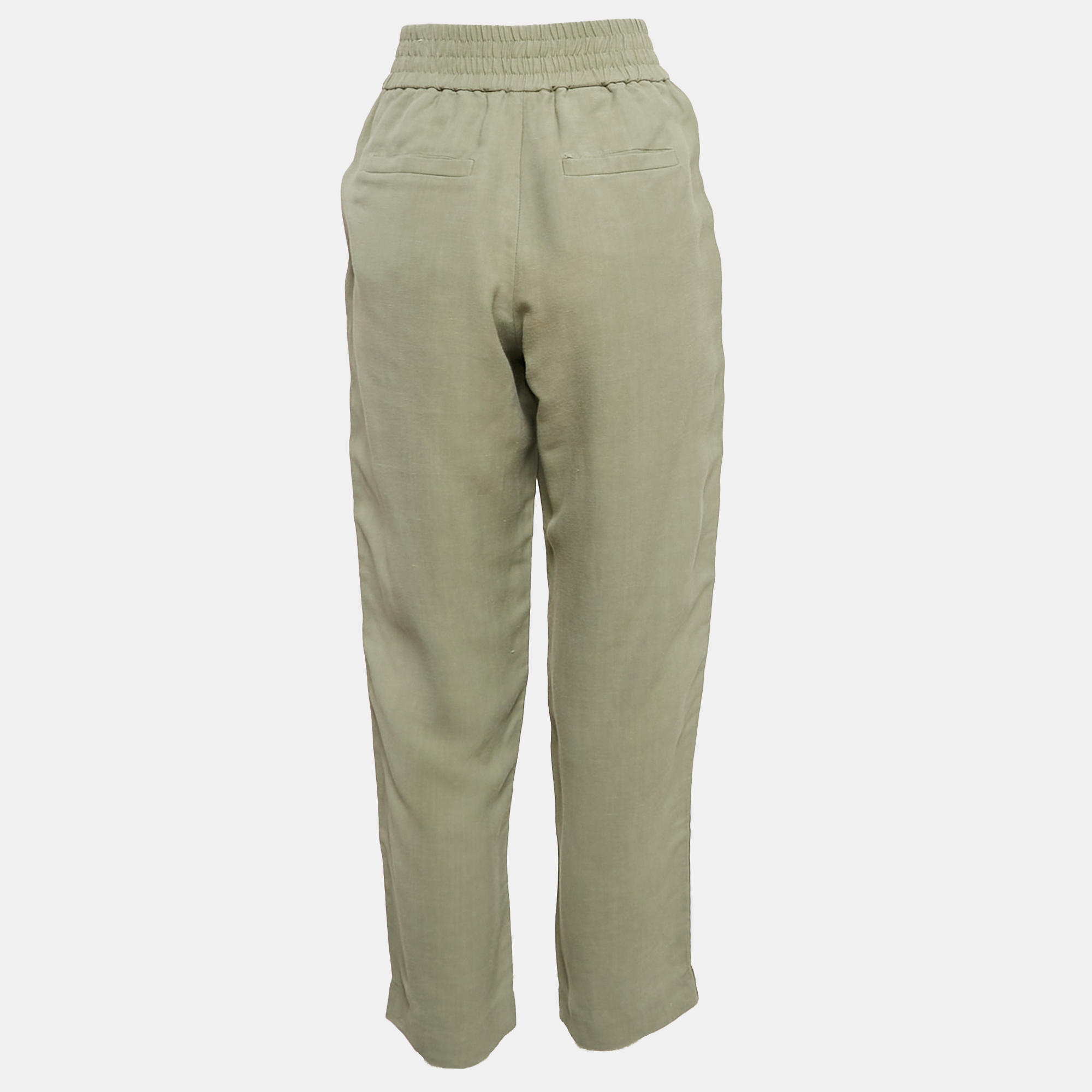 Brunello Cucinelli Grey Linen Blend Pants S