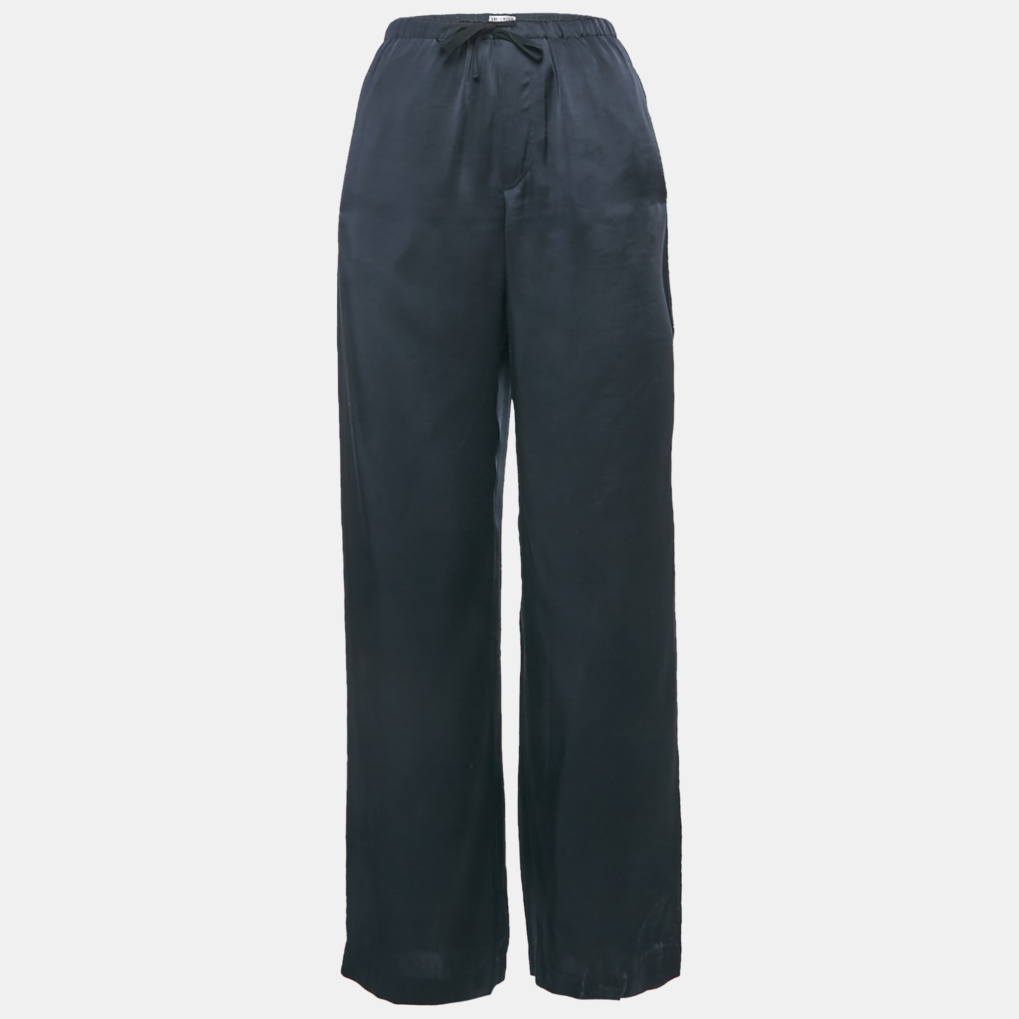 Brunello Cucinelli Navy Blue Monili Detail Satin Wide-Leg Trousers M
Brunello Cucinelli Navy Blue Monili Detail Satin Wide-Leg Trousers M