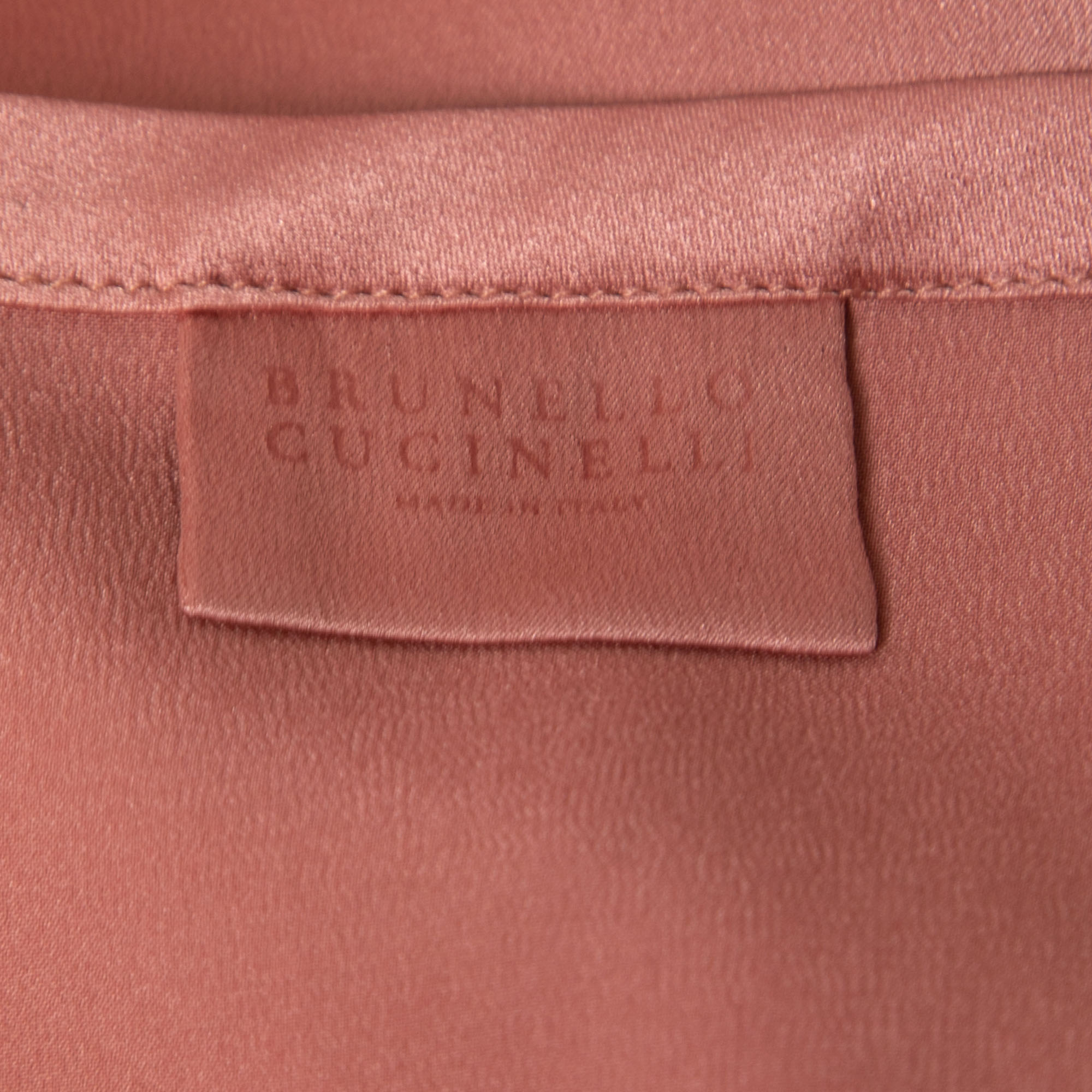 Brunello Cucinelli Pink Silk V-Neck Tank Top XXS