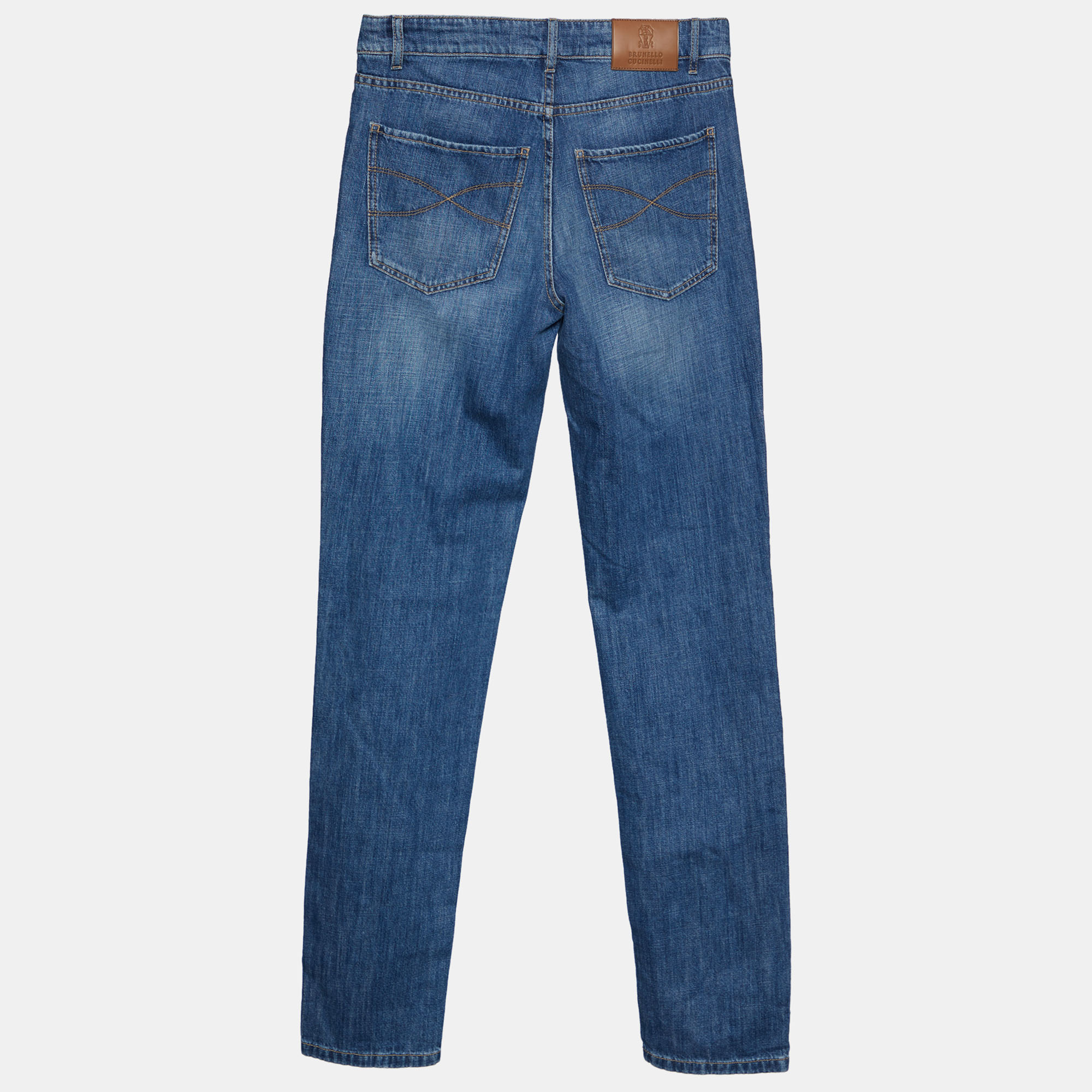 

Brunello Cucinelli Blue Denim Traditional Fit Jeans  Waist 32
