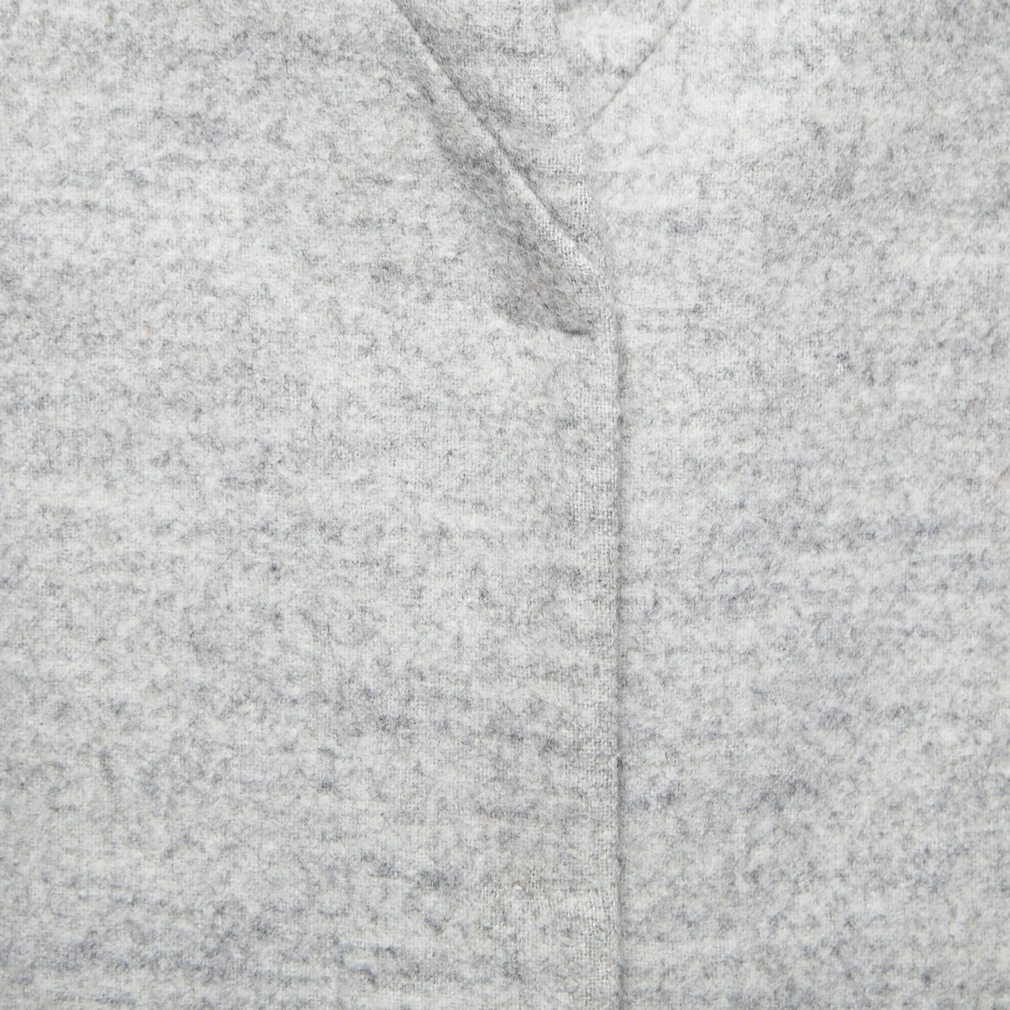 Brunello Cucinelli Grey Alpaca Mid-Length Coat M