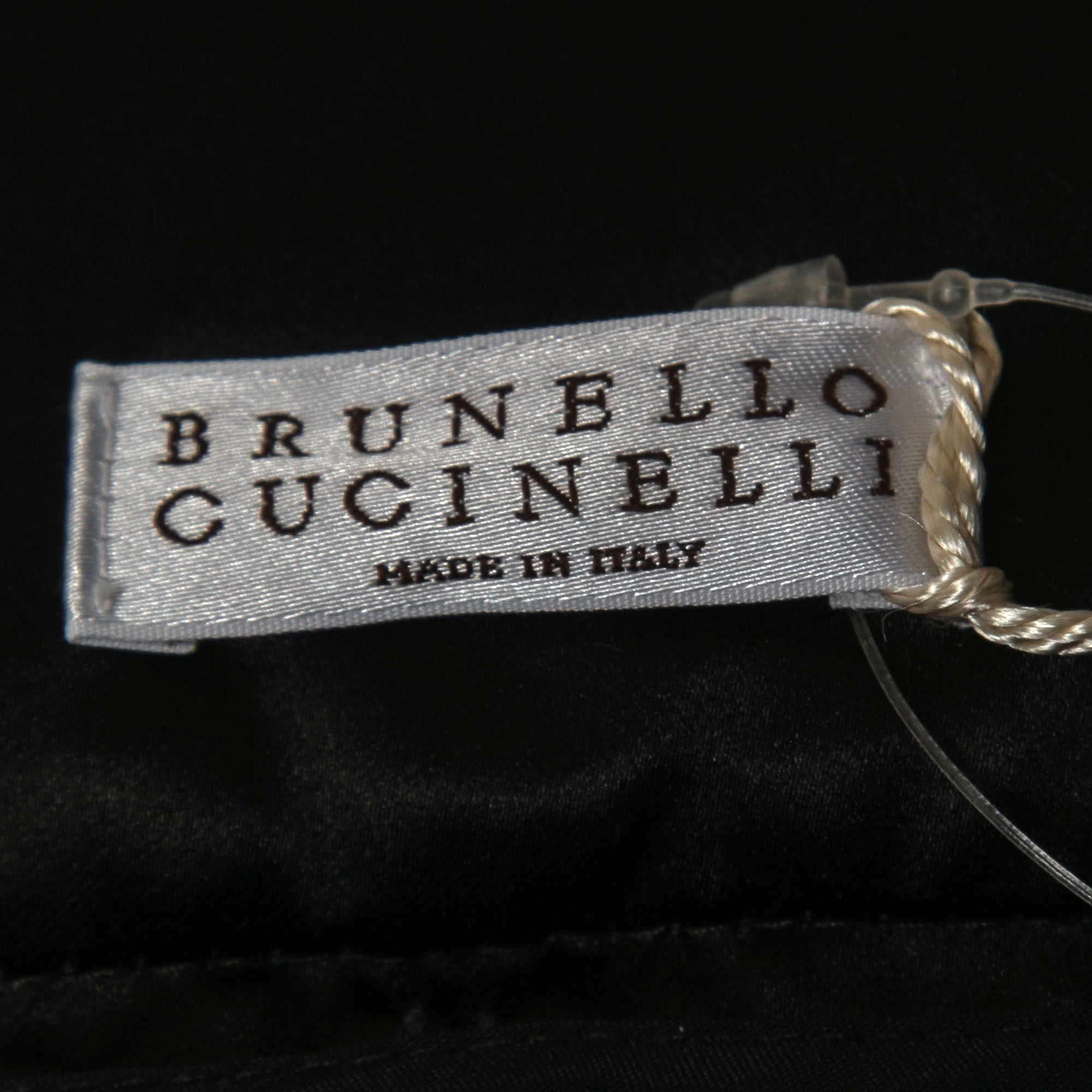Brunello Cucinelli Cream/Black Embellished Neck Detailed Sleeveless Jumpsuit XS