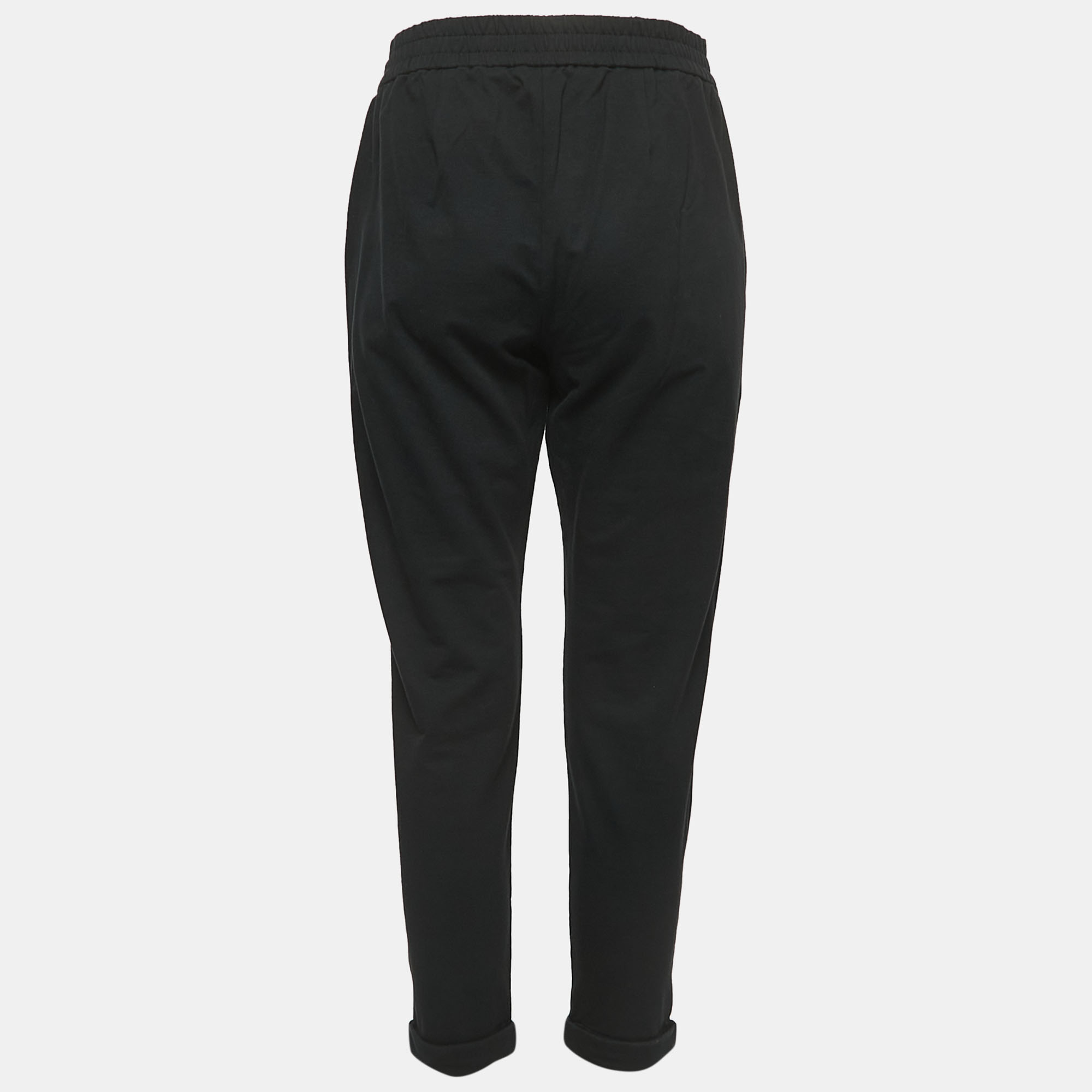 Brunello Cucinelli Black Cotton Joggers S