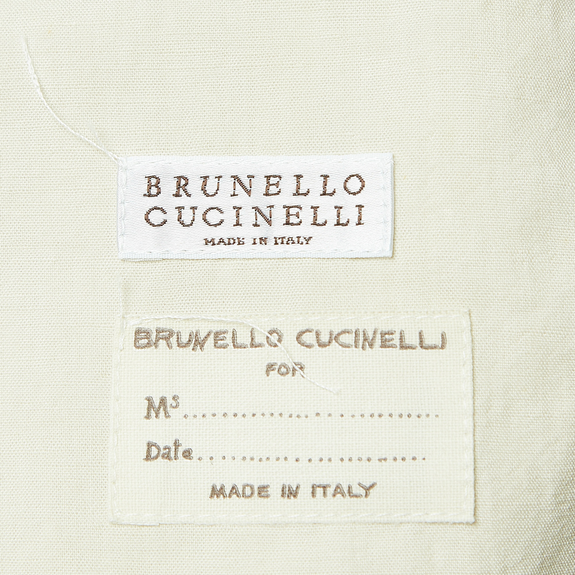 Brunello Cucinelli Cream Linen Blend Silk Interlined Blazer S