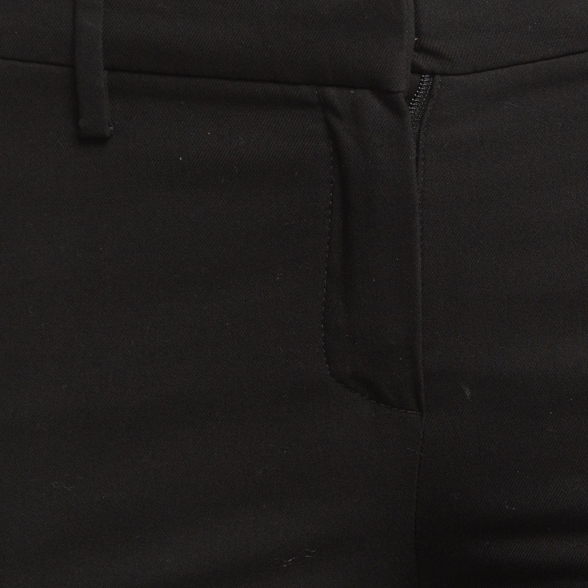 Brunello Cucinelli Black Cotton Flared Trousers S