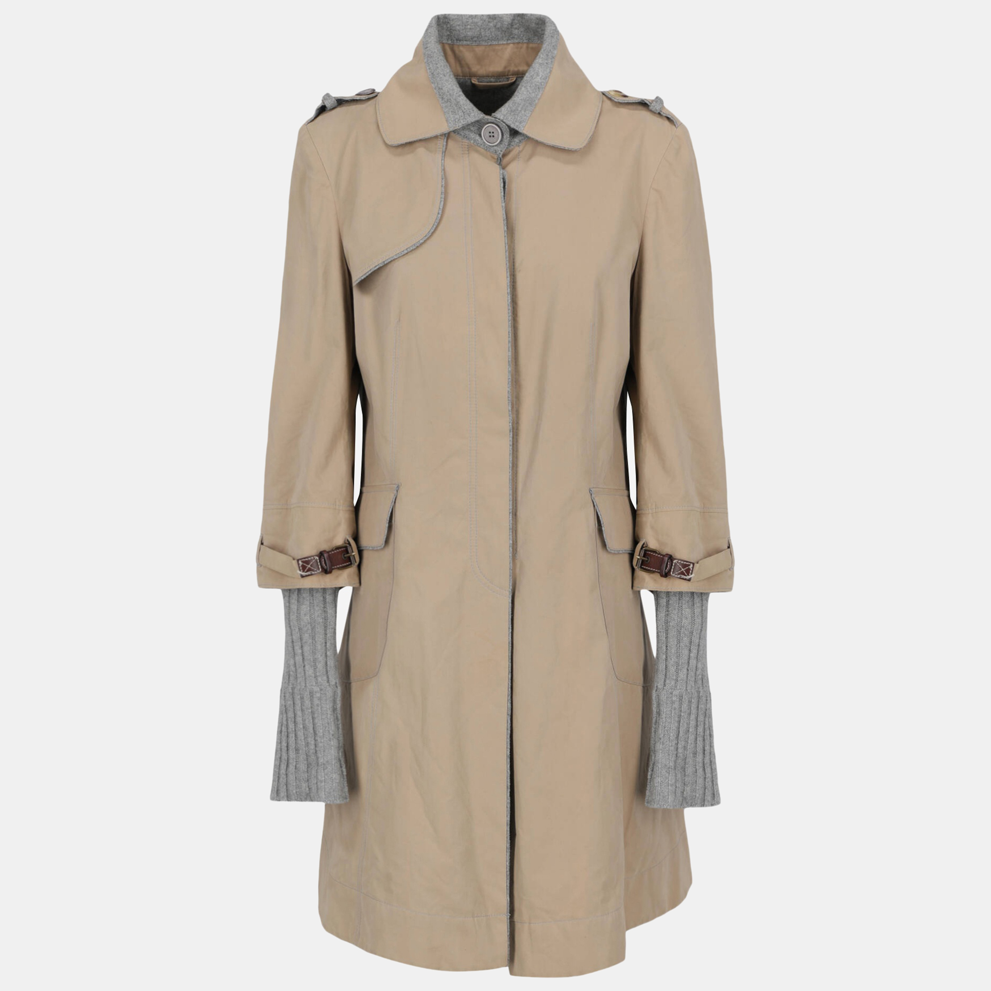 Brunello Cucinelli  Women's Cotton Raincoat - Beige - M