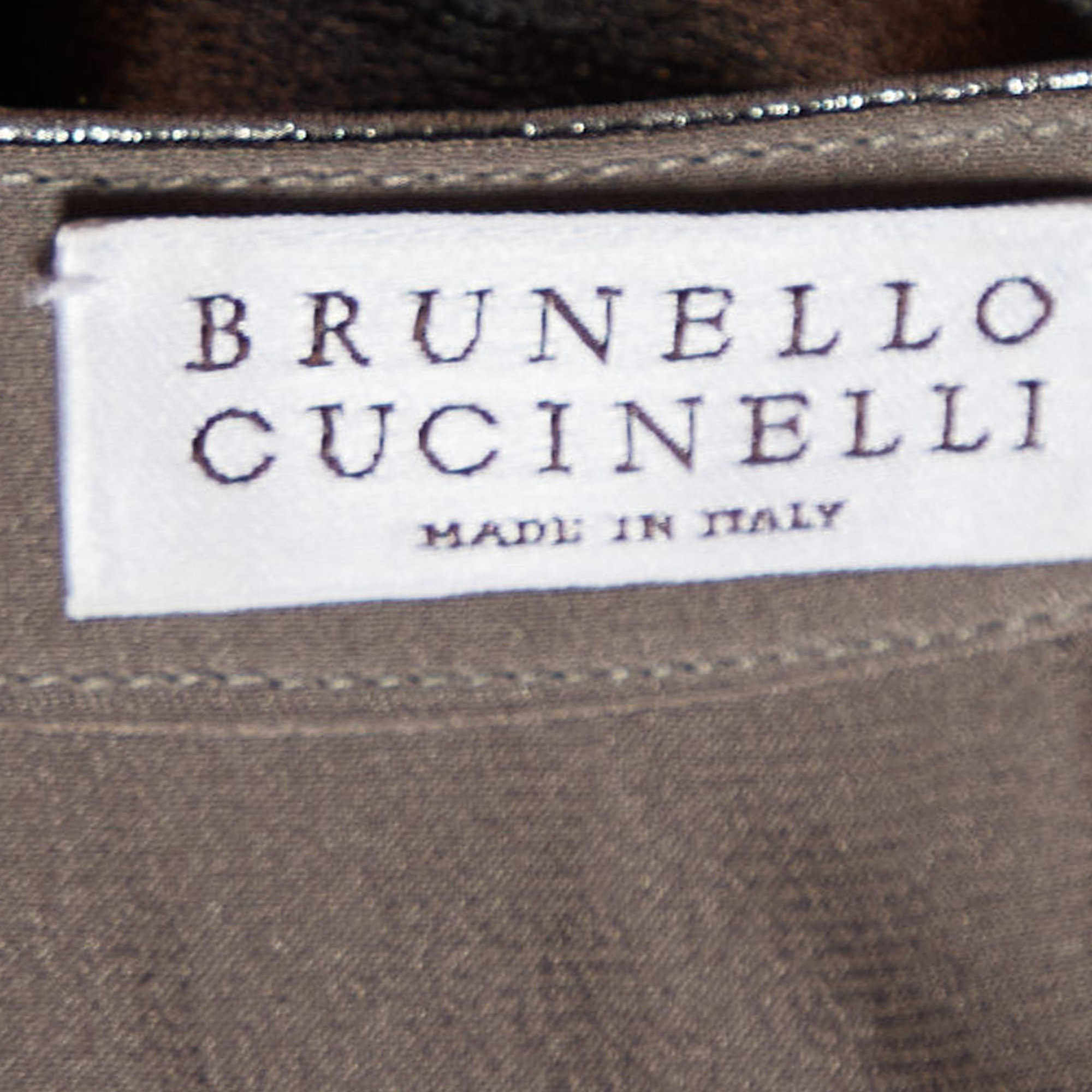 Brunello Cucinelli Silver Metallic Silk Tank Top L