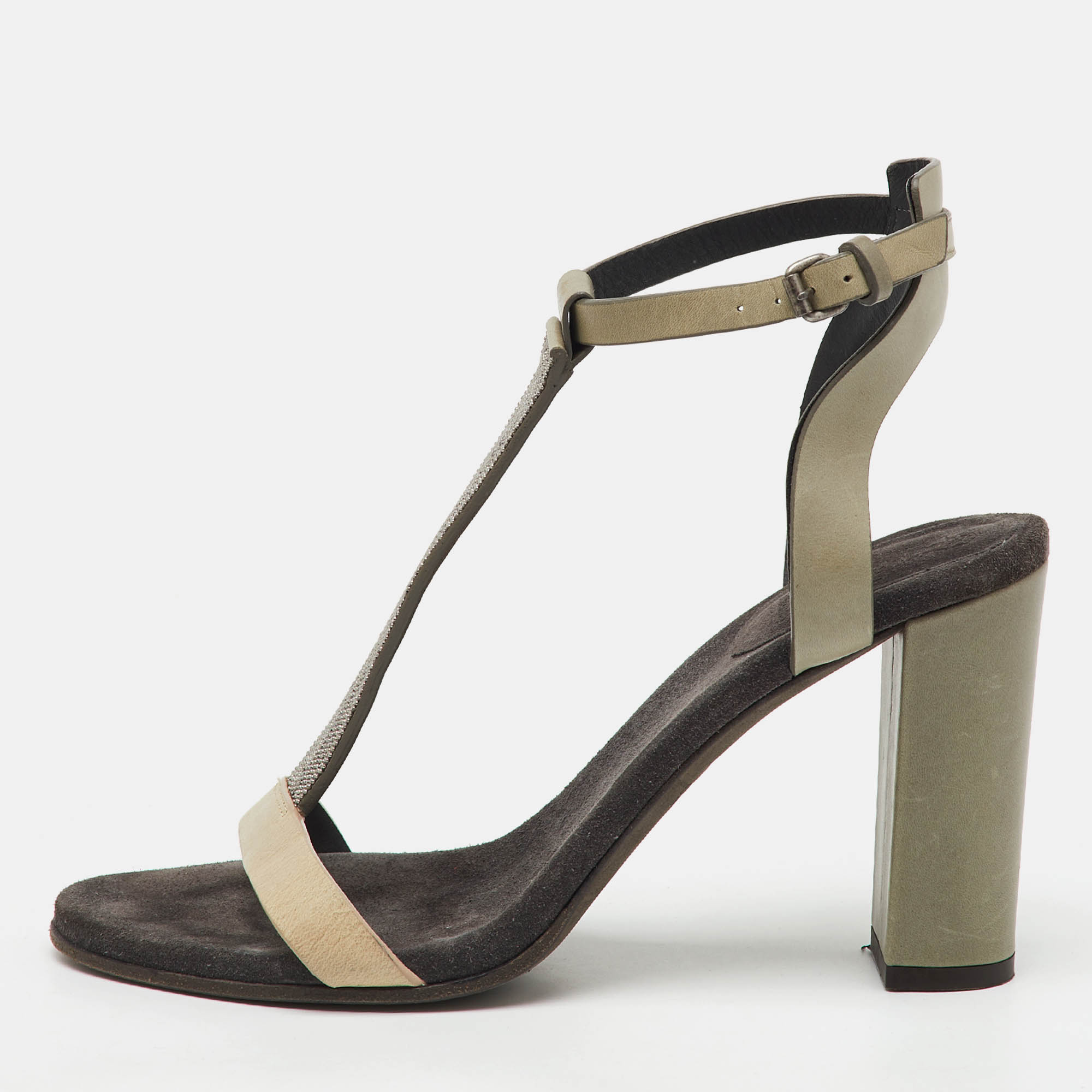 Brunello Cucinelli Multicolor Leather and Beads T-Strap Sandals Size
Brunello Cucinelli Multicolor Leather and Beads T-Strap Sandals Size