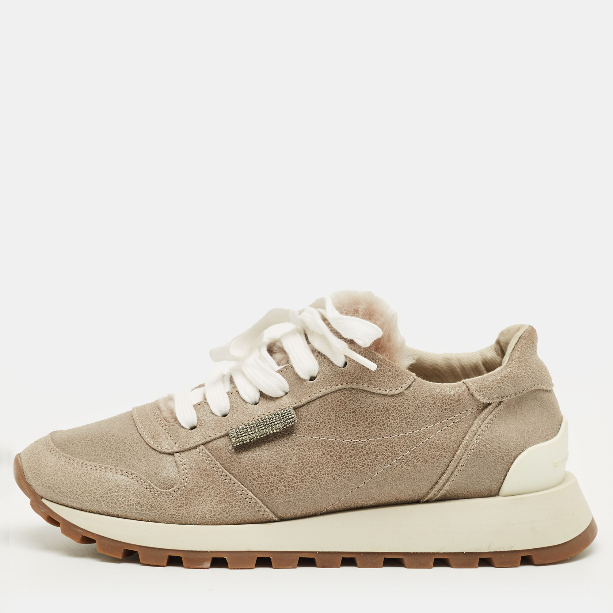 Brunello Cucinelli Grey Leather Lace Up Sneakers Size
Brunello Cucinelli Grey Leather Lace Up Sneakers Size