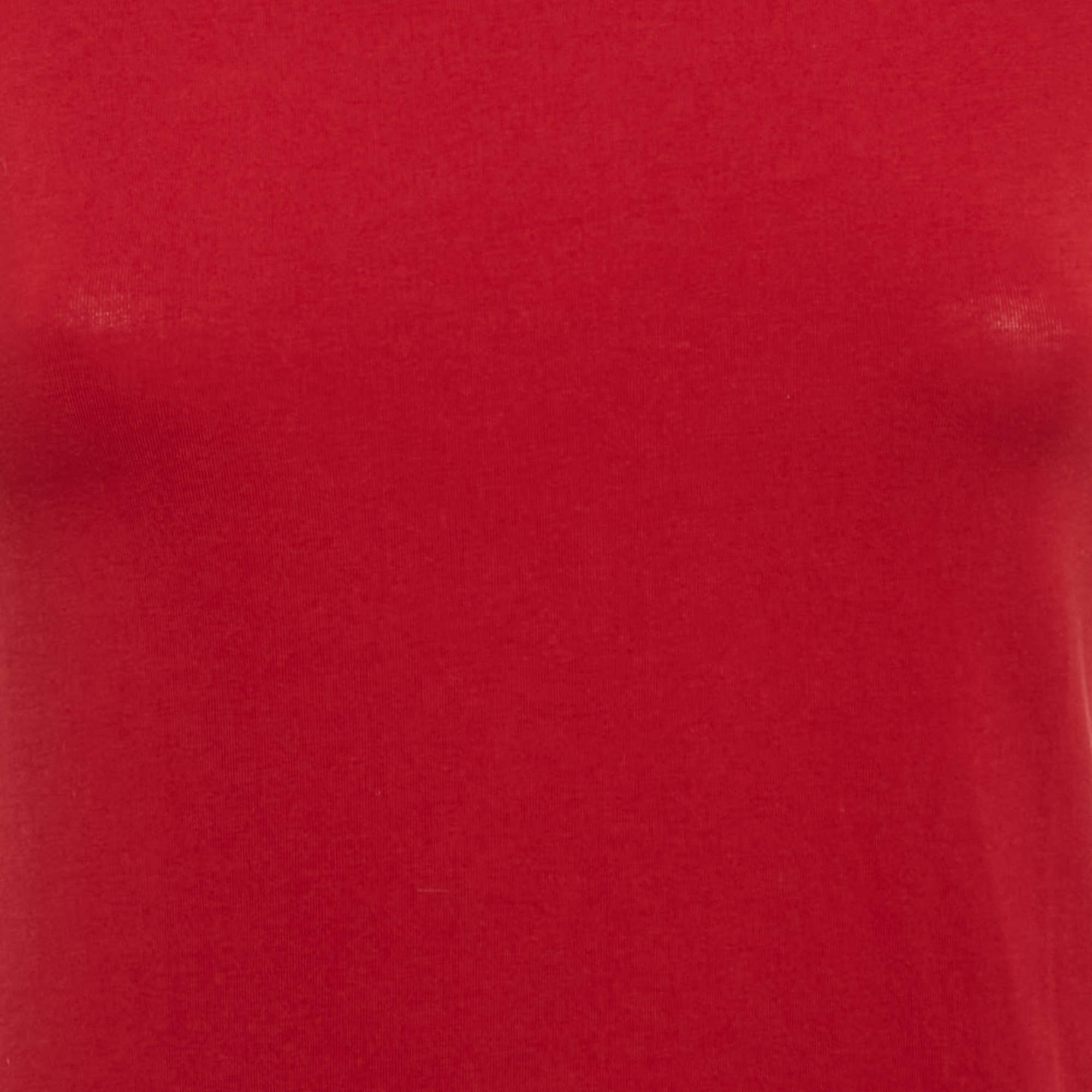 Burberry Brit Red Jersey Crewneck T-Shirt XS