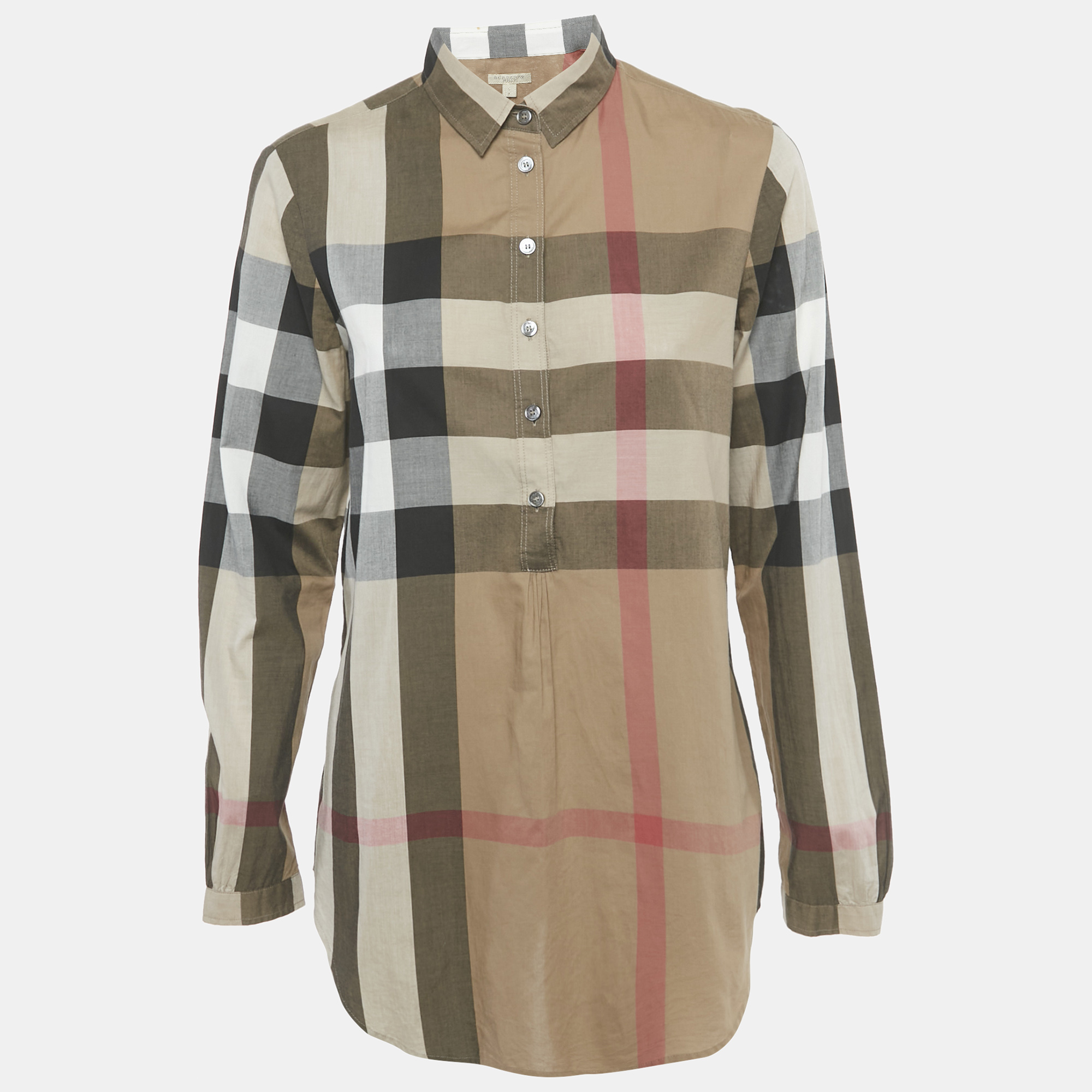Nova Check Cotton Long Sleeve Top S - Burberry Brit - Modalova