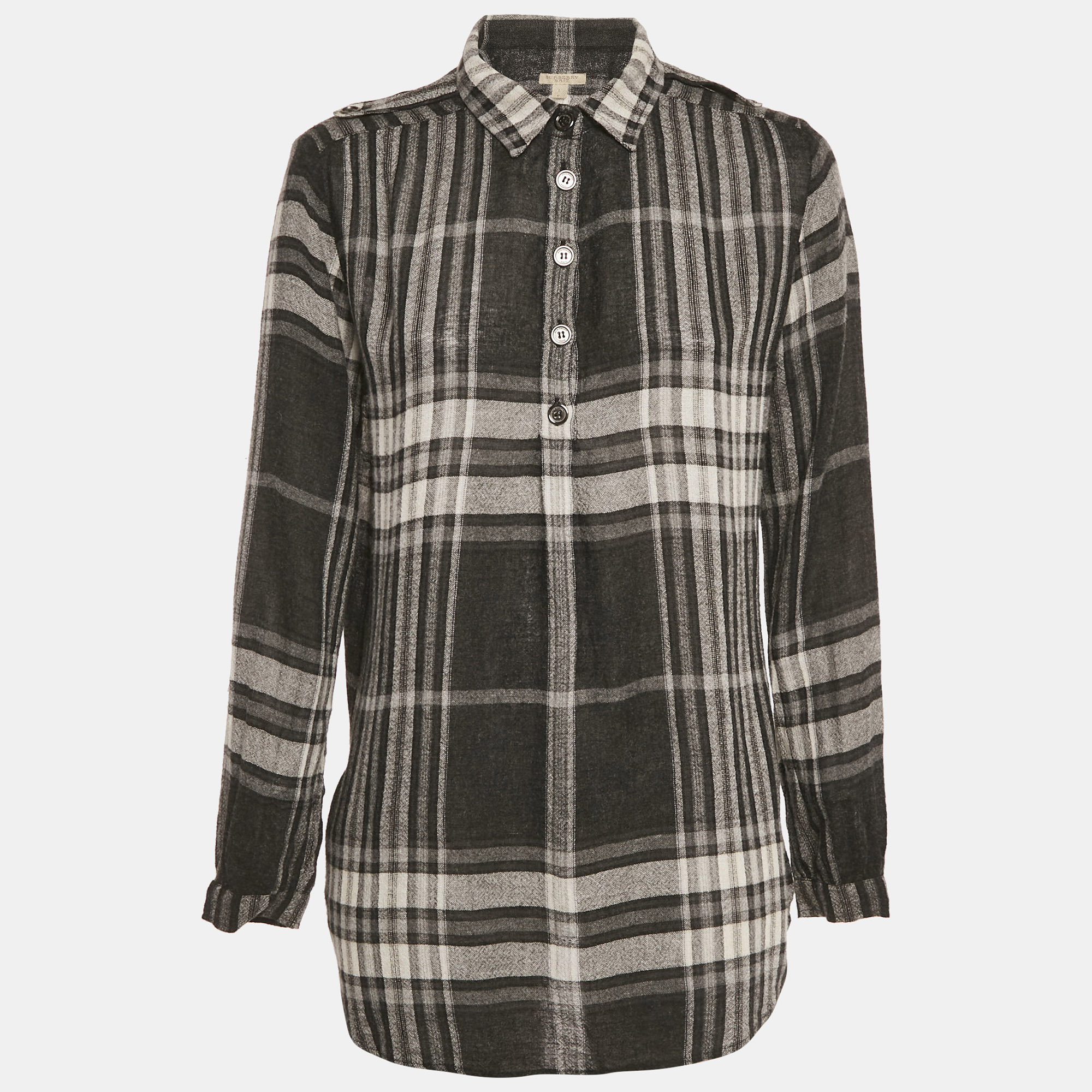 Burberry Brit Monochrome Checks Crepe Tunic S, Black 
Burberry Brit Monochrome Checks Crepe Tunic S, Black