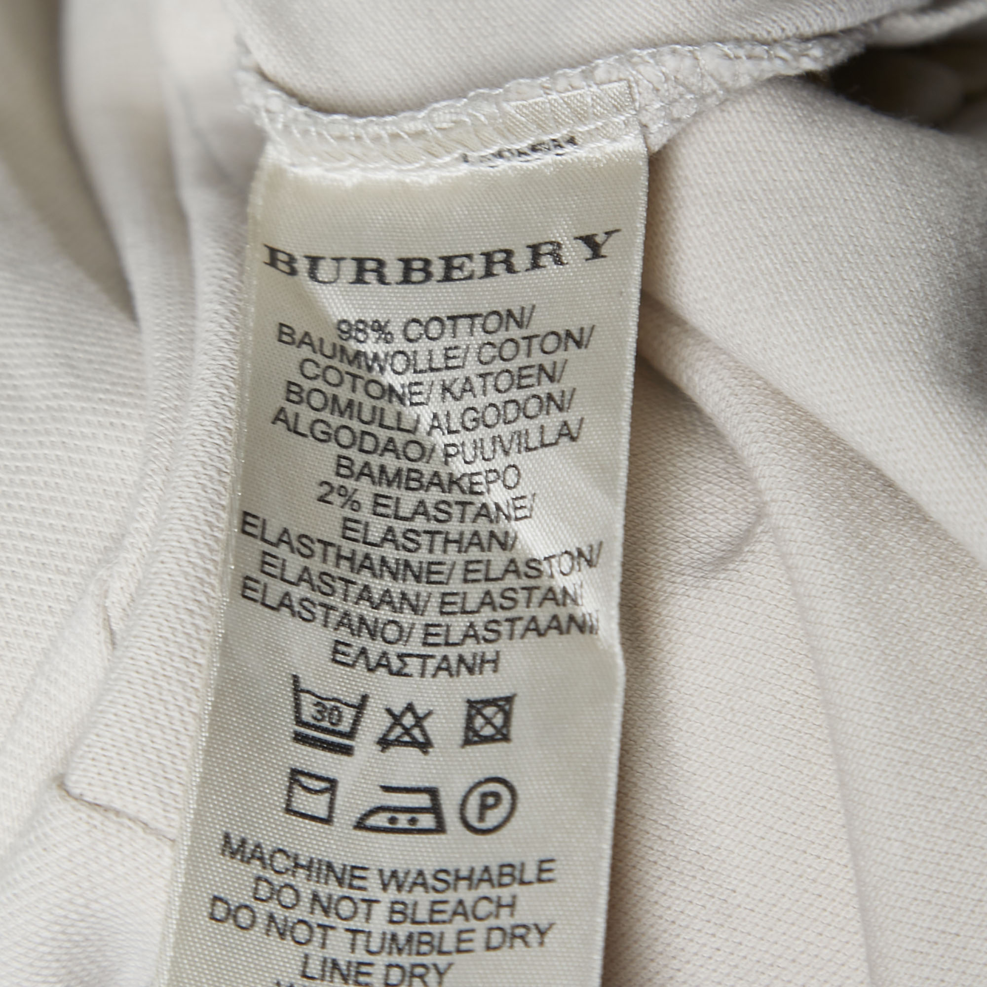 Burberry Brit Beige Cotton Pique Polo T-Shirt XS
