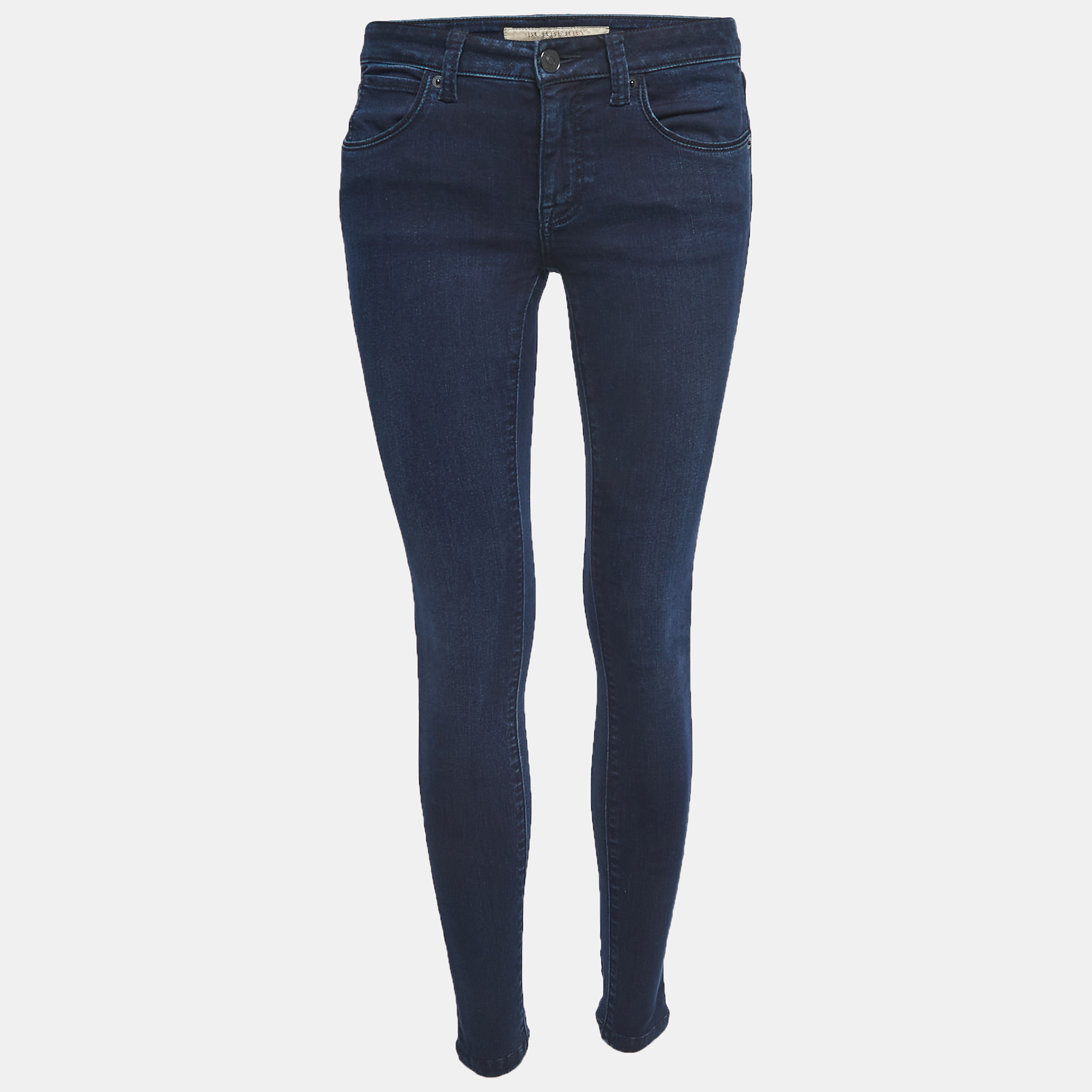 Burberry Brit Dark Blue Denim Skinny Low-Rise Jeans S Waist 27