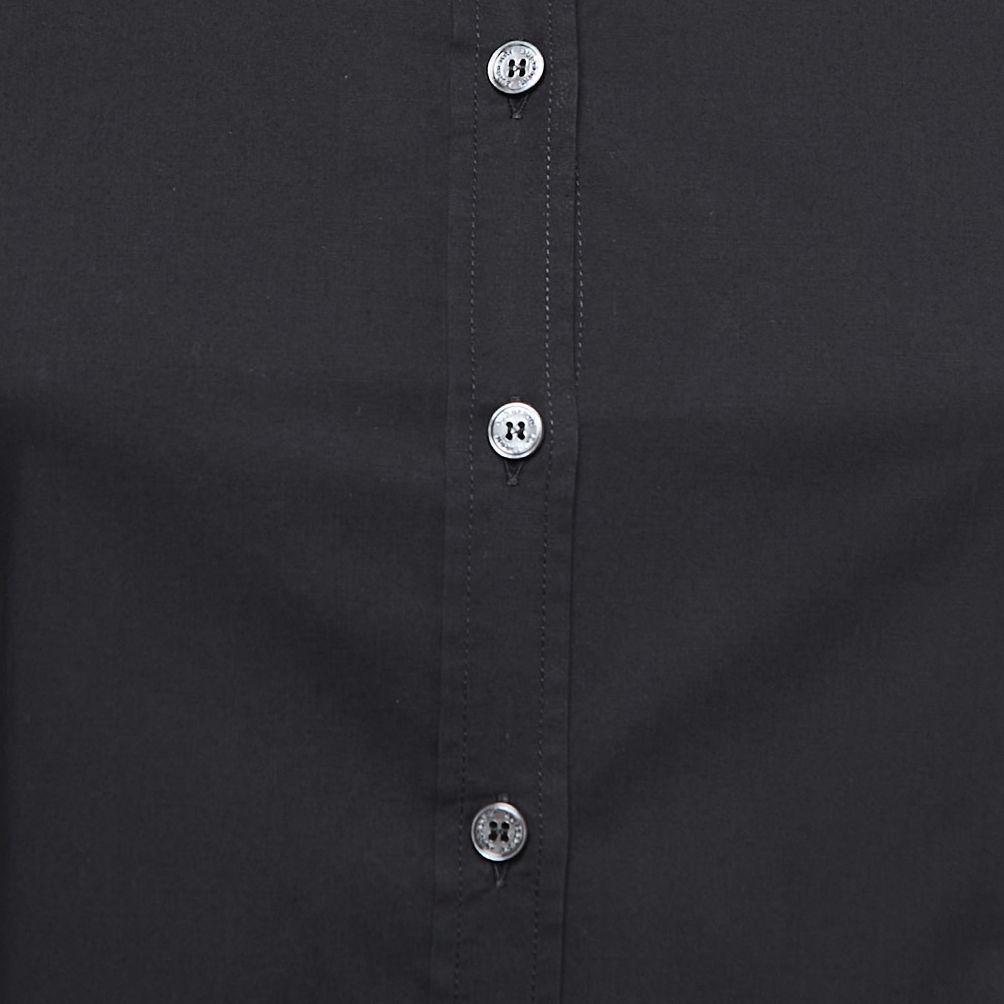 Burberry Brit Black Cotton Button Front Shirt XS