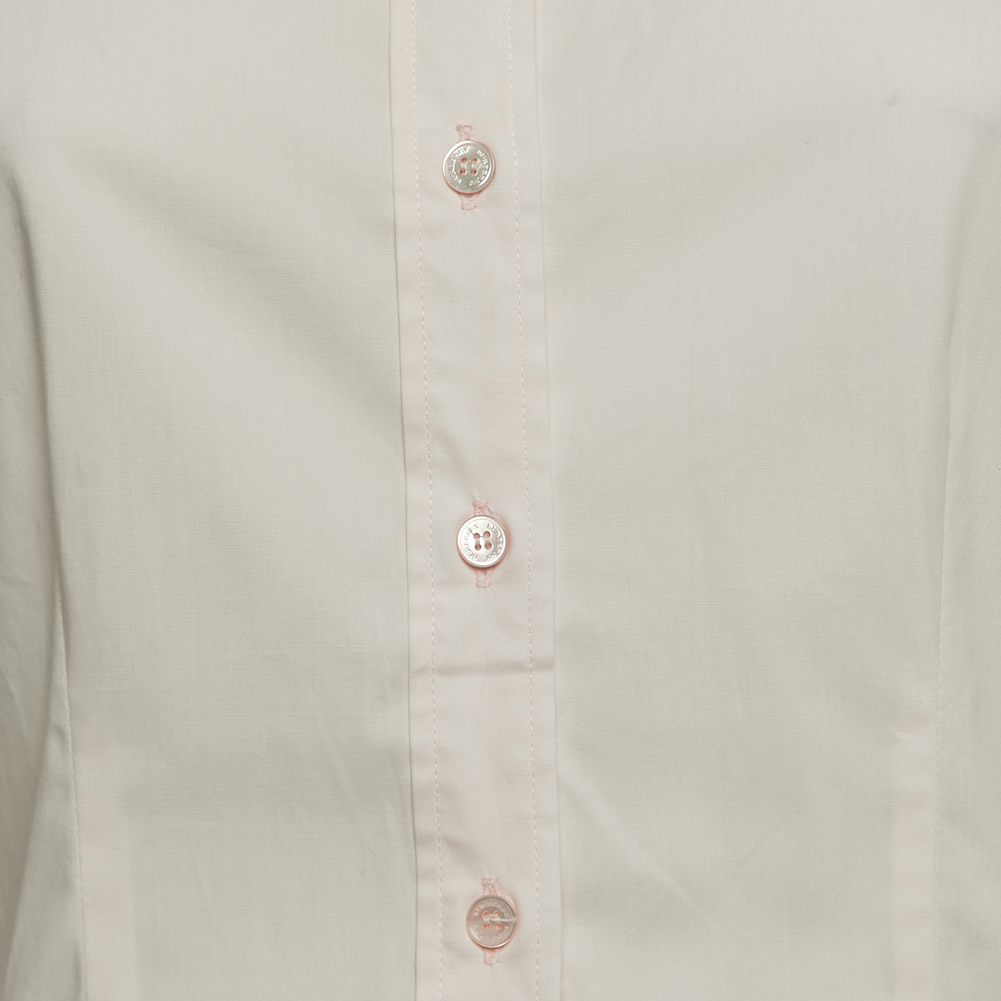 Burberry Brit Light Pink Cotton Button Front Shirt S