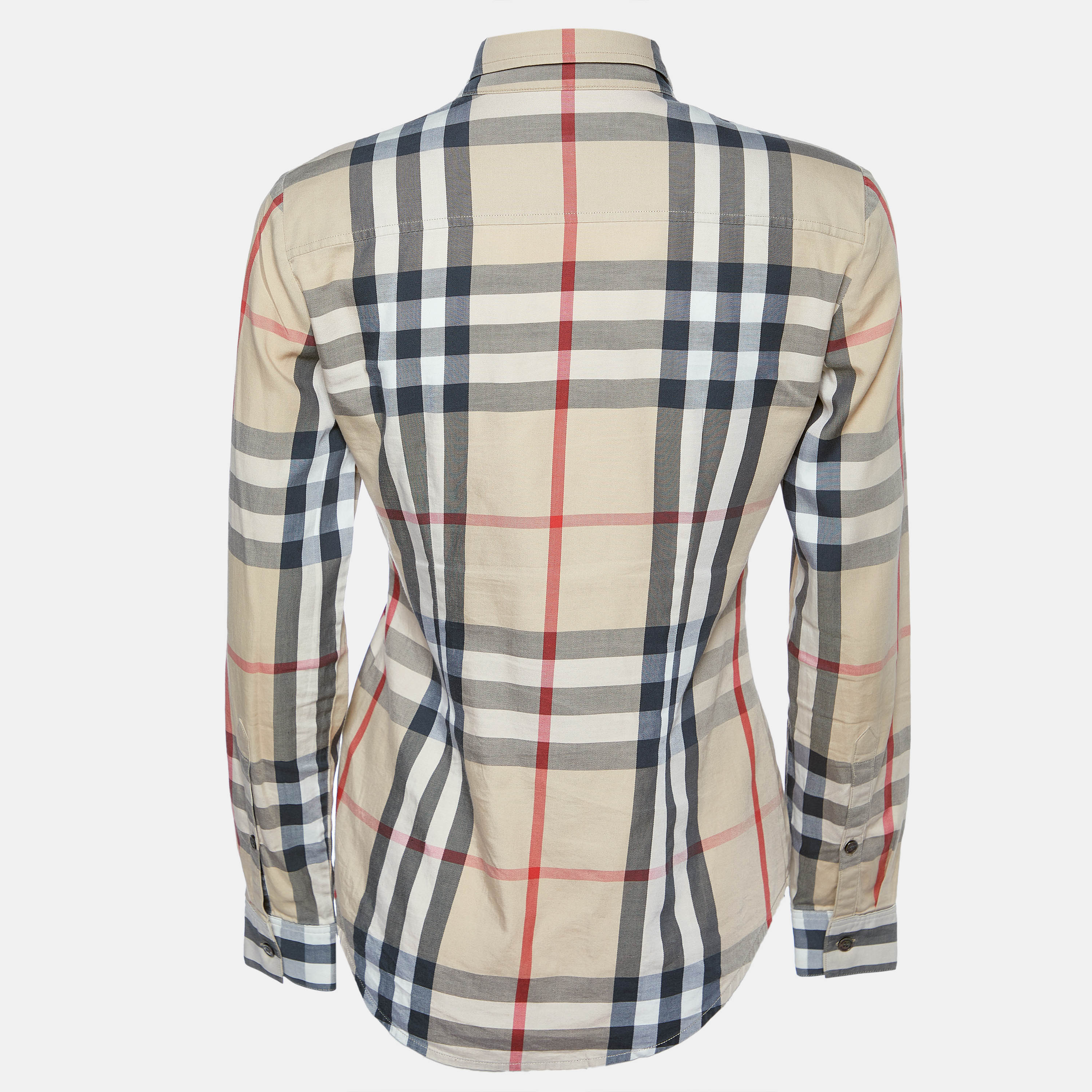 Burberry Brit Beige Nova Checks Cotton Shirt XS