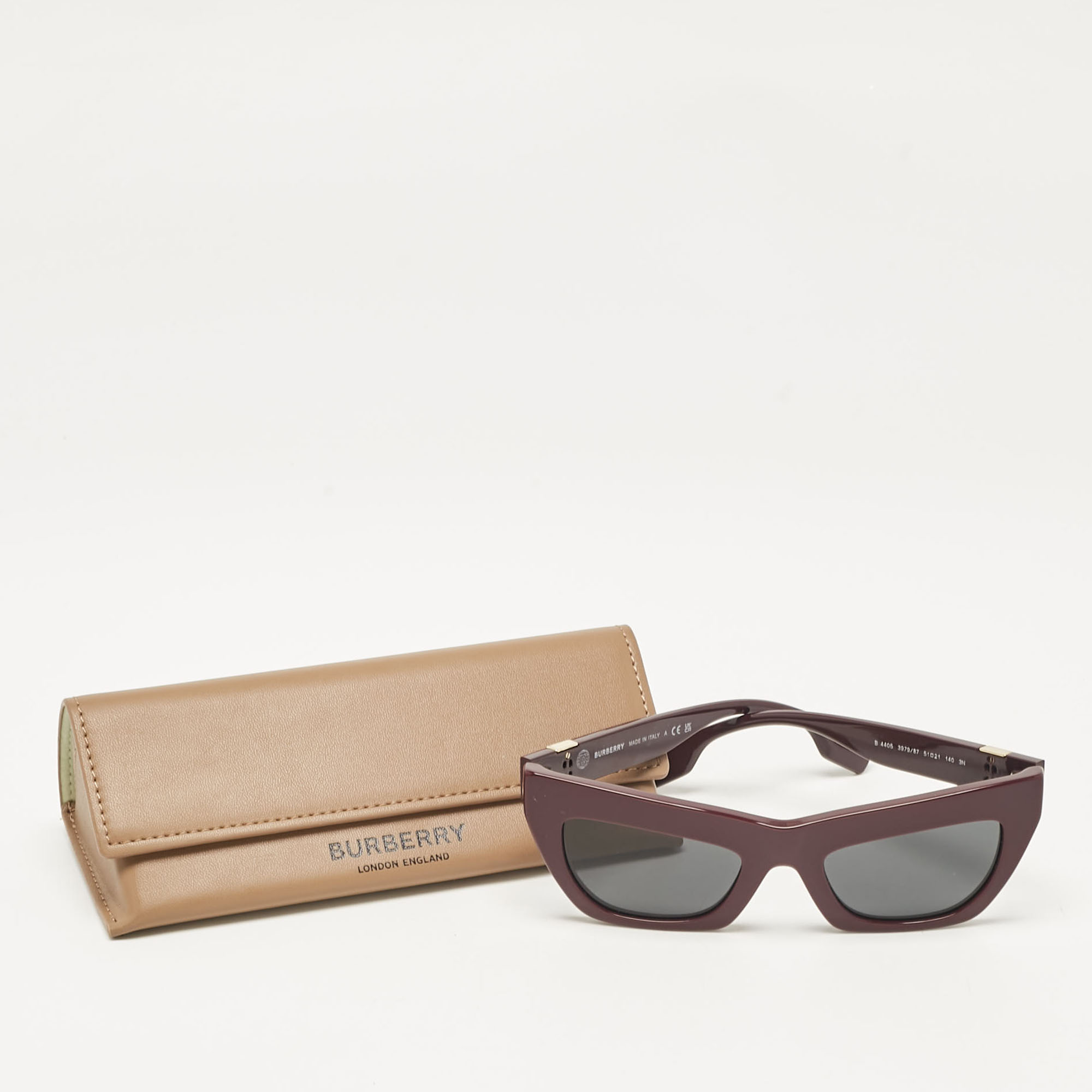 Burberry Black Purple B4405 CatEye Sunglasses