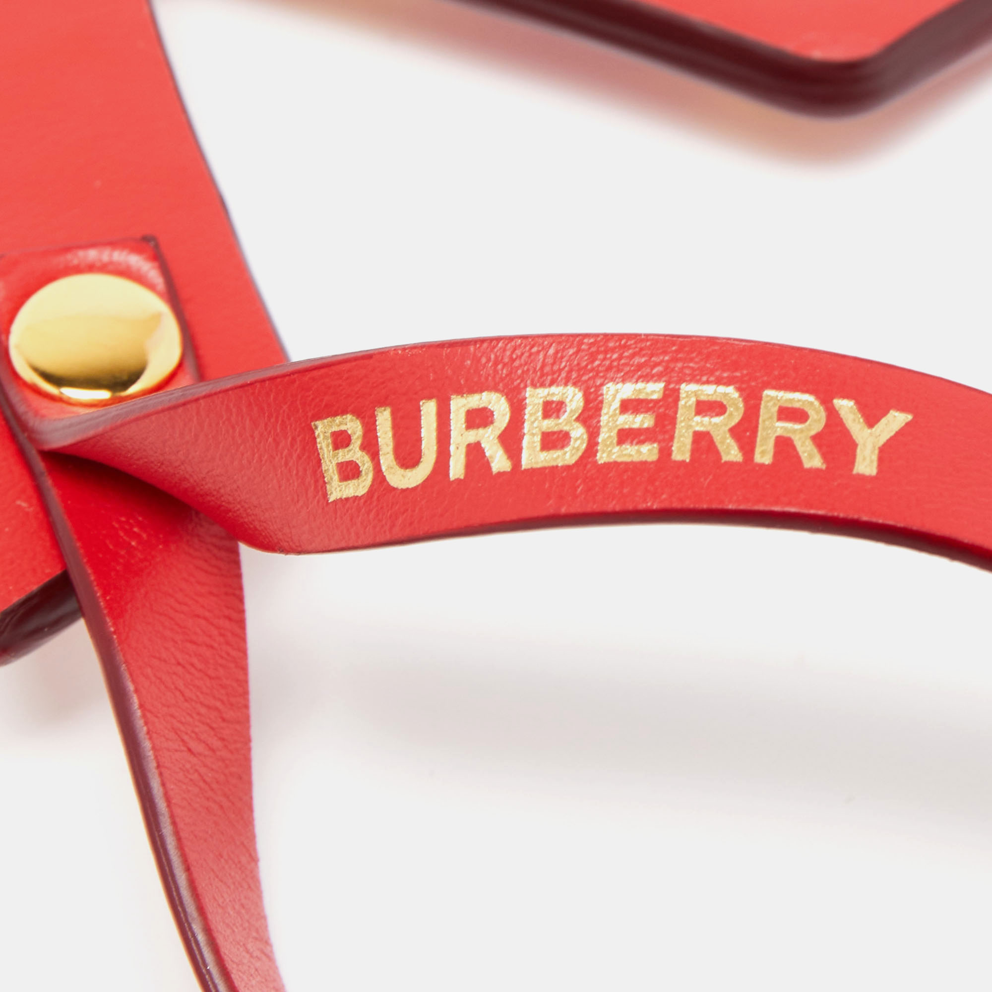 Burberry Red Leather Alphabet Y Bag Charm
