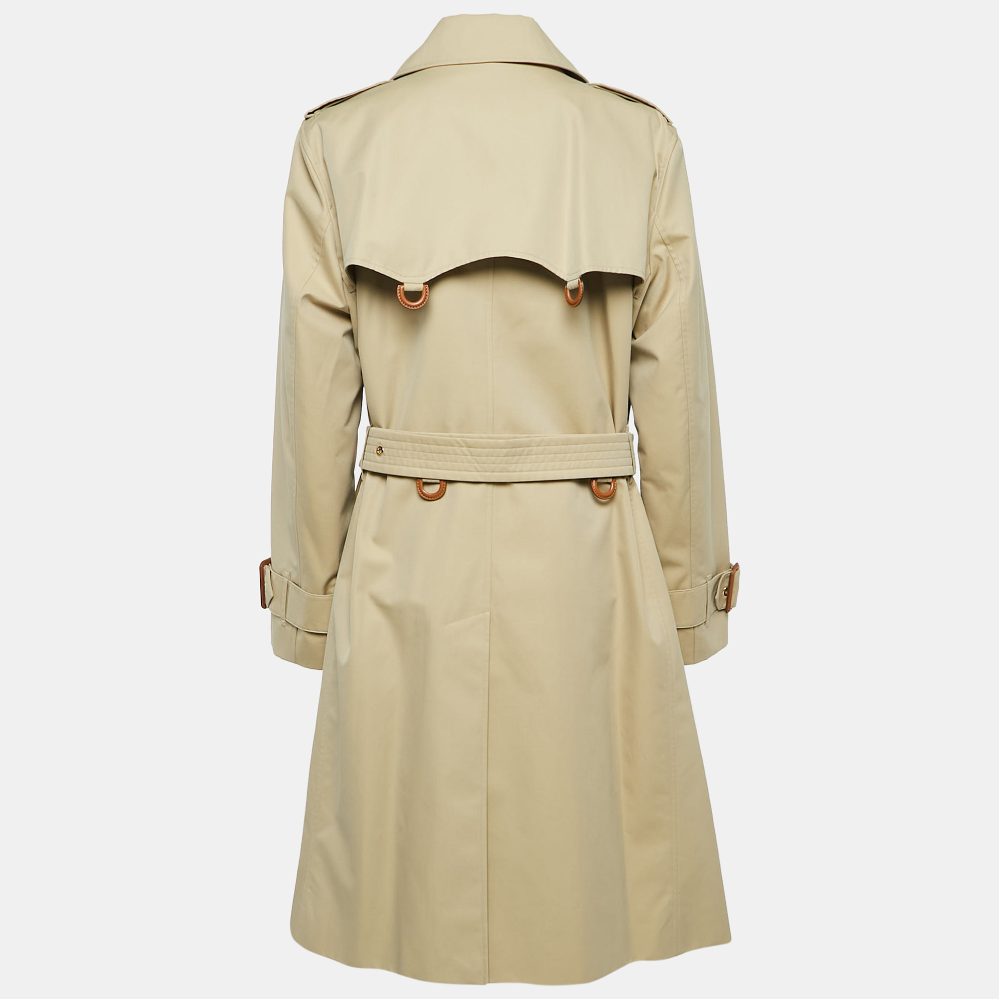 Burberry Honey Brown Cotton Islington Trench Coat XL