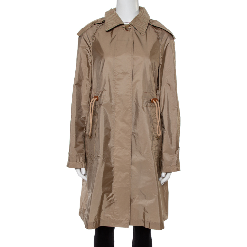 Image of Burberry Beige Gullane Rain Parka Coat S