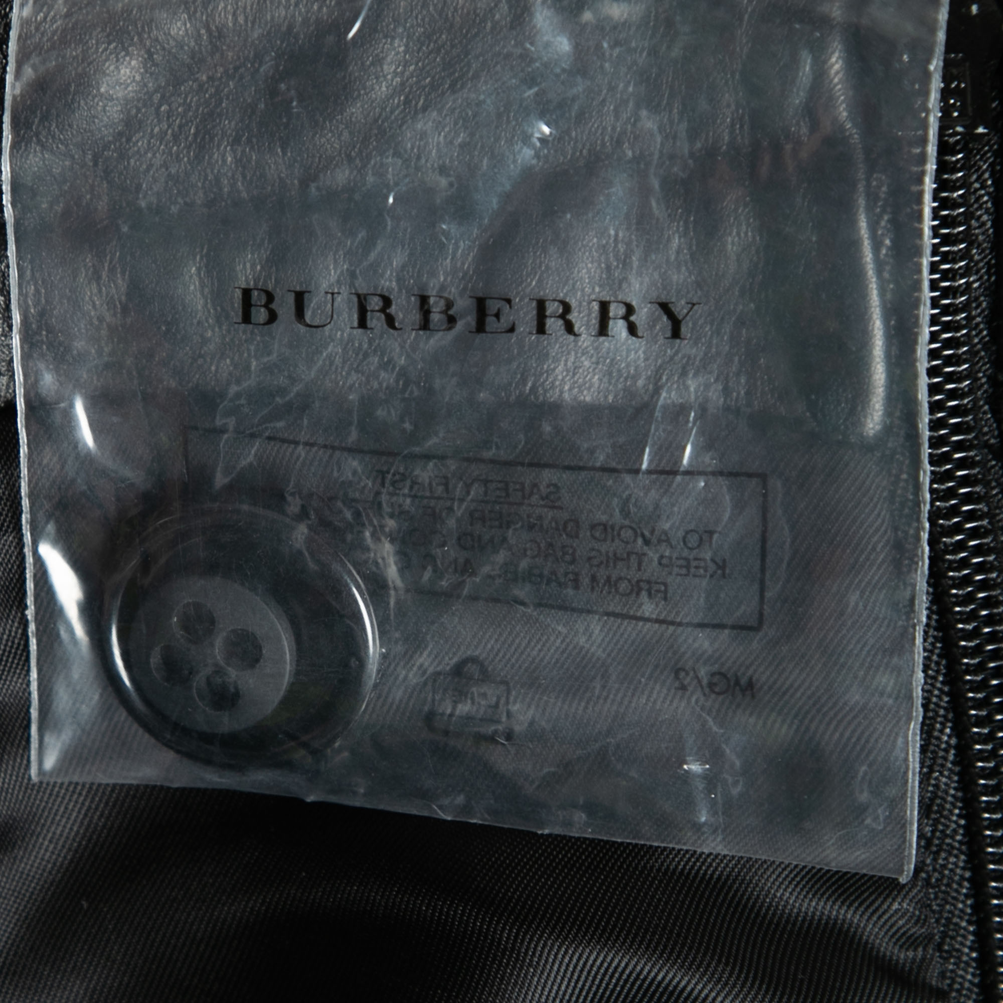 Burberry Black Leather Step-Through Pencil Skirt S