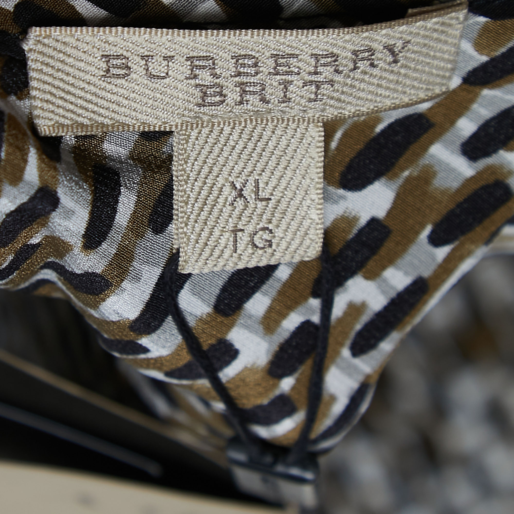 Burberry Multicolor Printed Silk Sleeveless A-Line Top XL