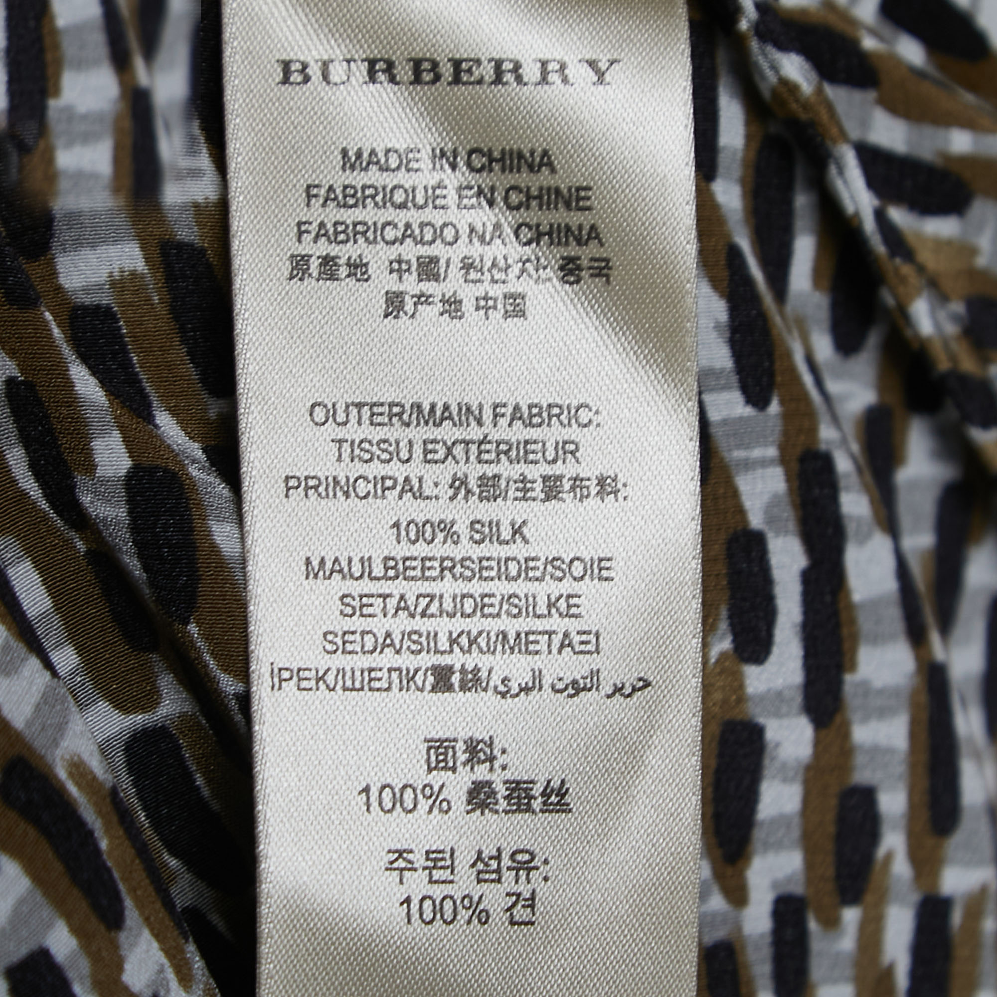 Burberry Multicolor Printed Silk Sleeveless A-Line Top XL