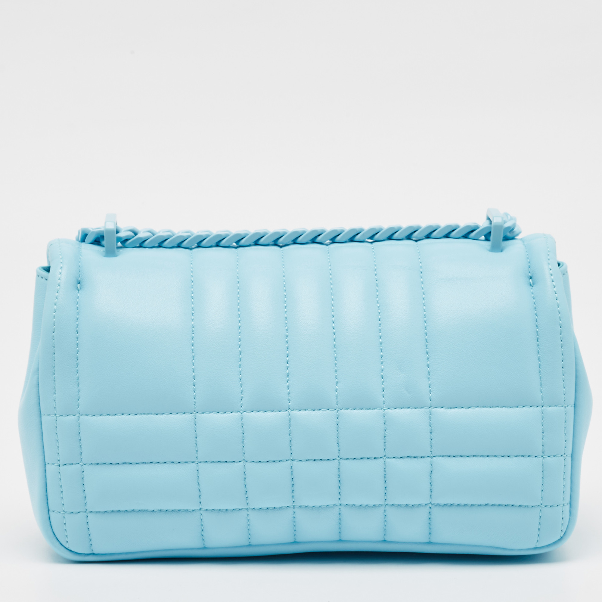 Burberry Sky Blue Quilted Leather Small Lola Chain Shoulder Bag