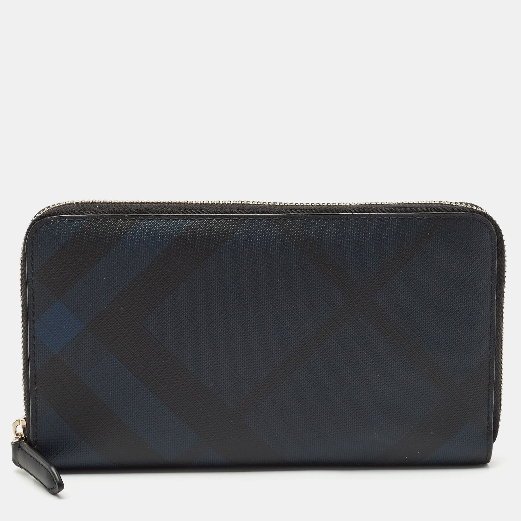 Burberry Navy Blue/Black London Check Coated Canvas Travel Continental Wallet
Burberry Navy Blue/Black London Check Coated Canvas Travel Continental Wallet
