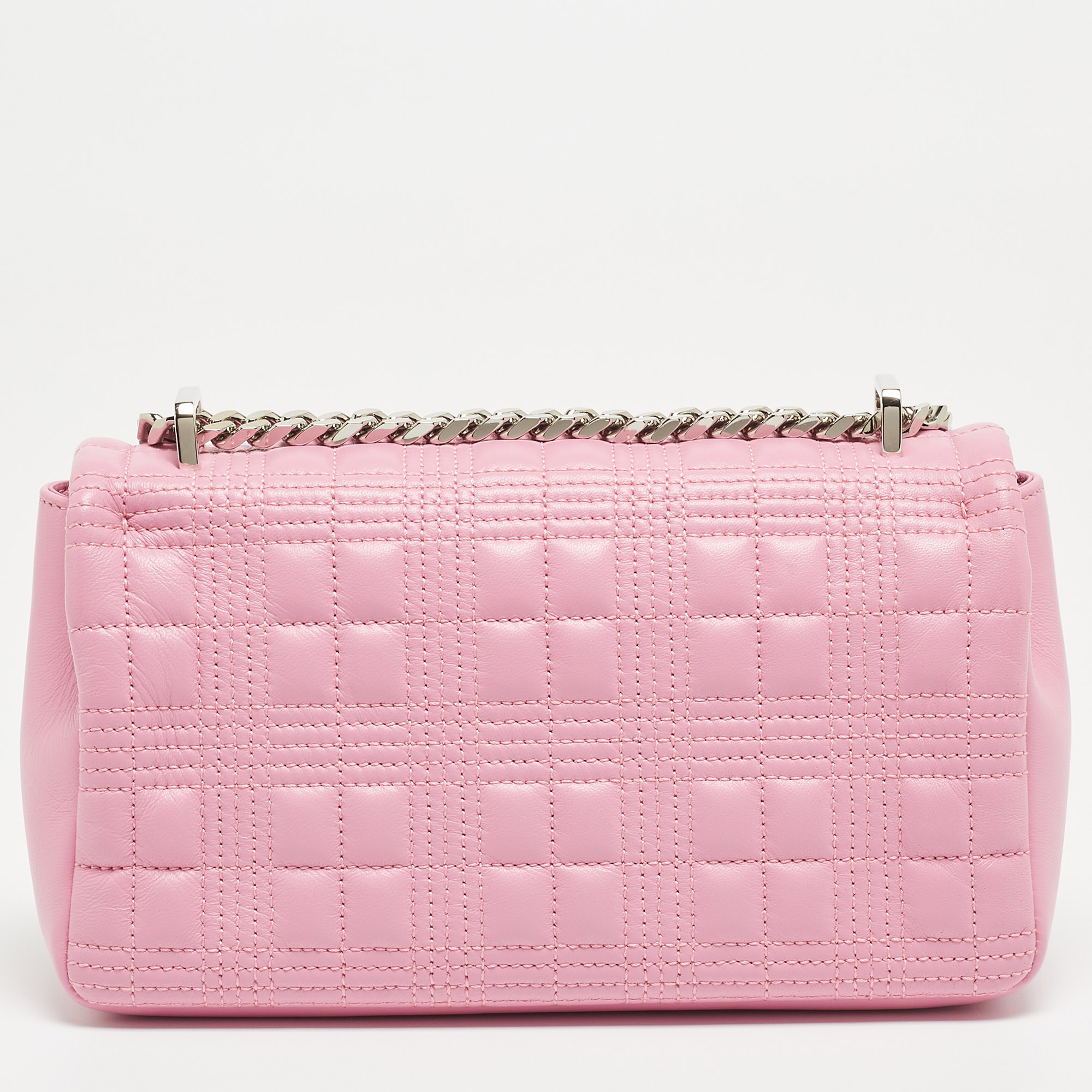 Burberry Light Pink Quilted Leather Small Lola Shoulder Bag