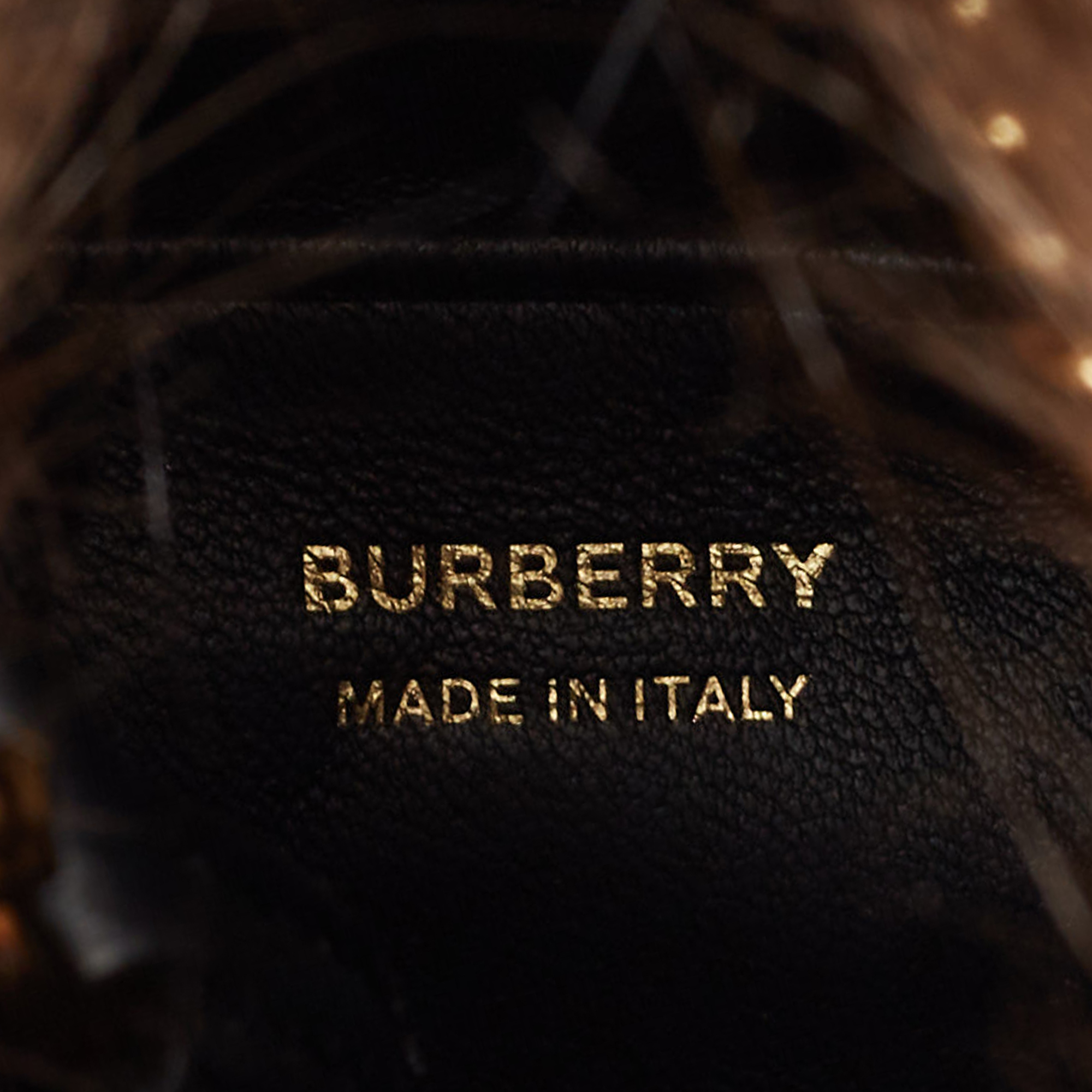 Burberry Beige/Black Faux Fur Micro Lola Tote
