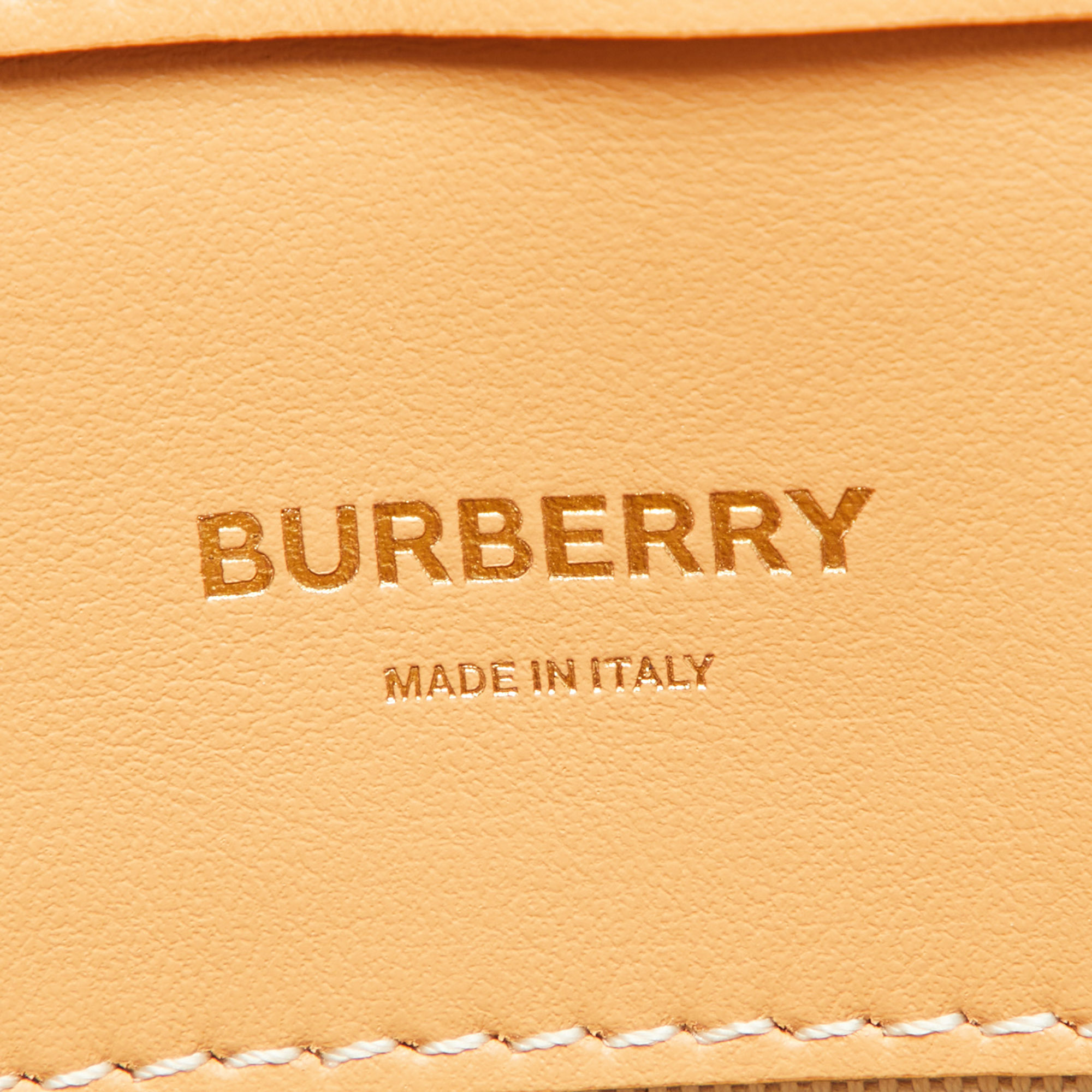 Burberry Beige Canvas And Leather Medium Pocket Bag